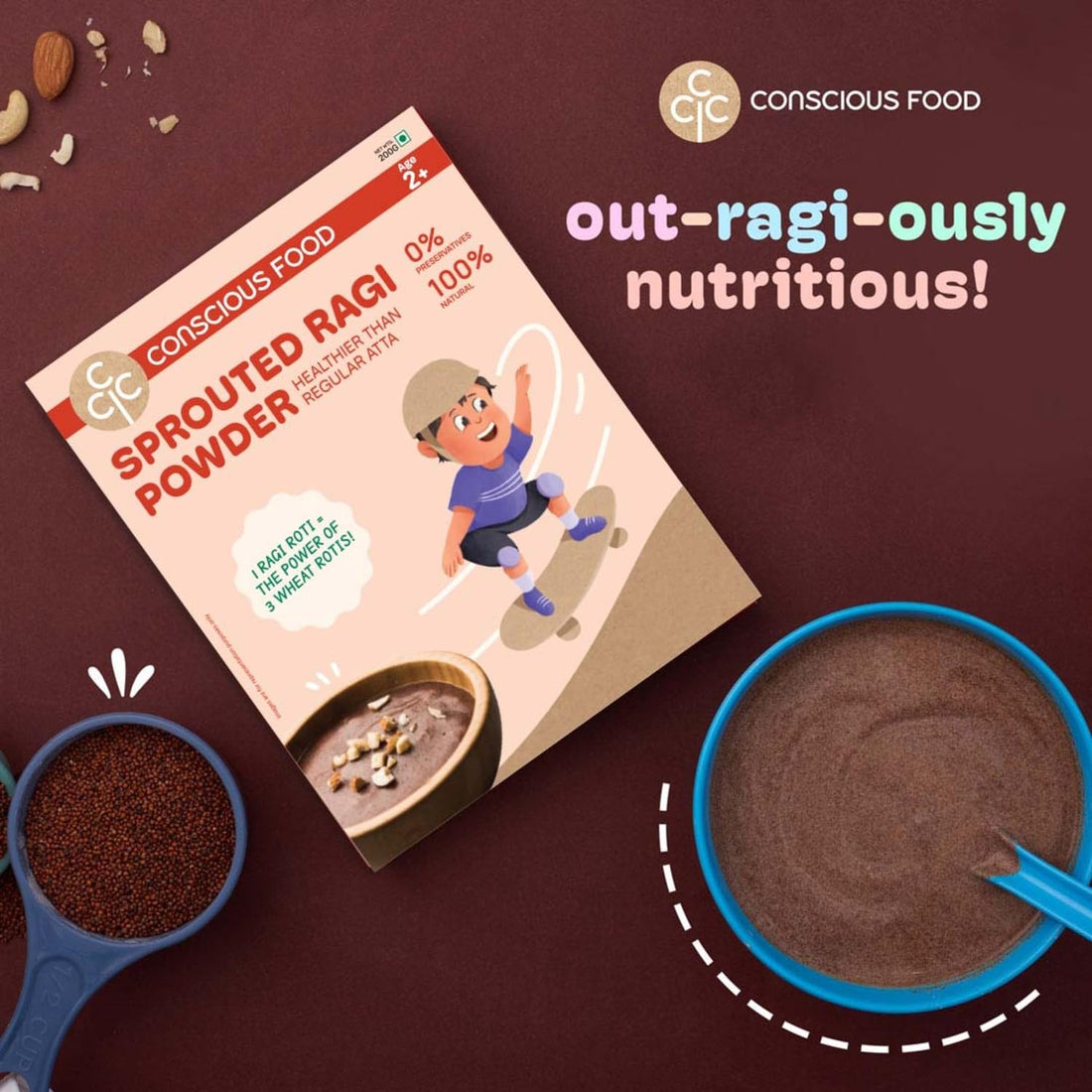 Conscious Food For Kids - Sprouted Ragi Powder - 200g