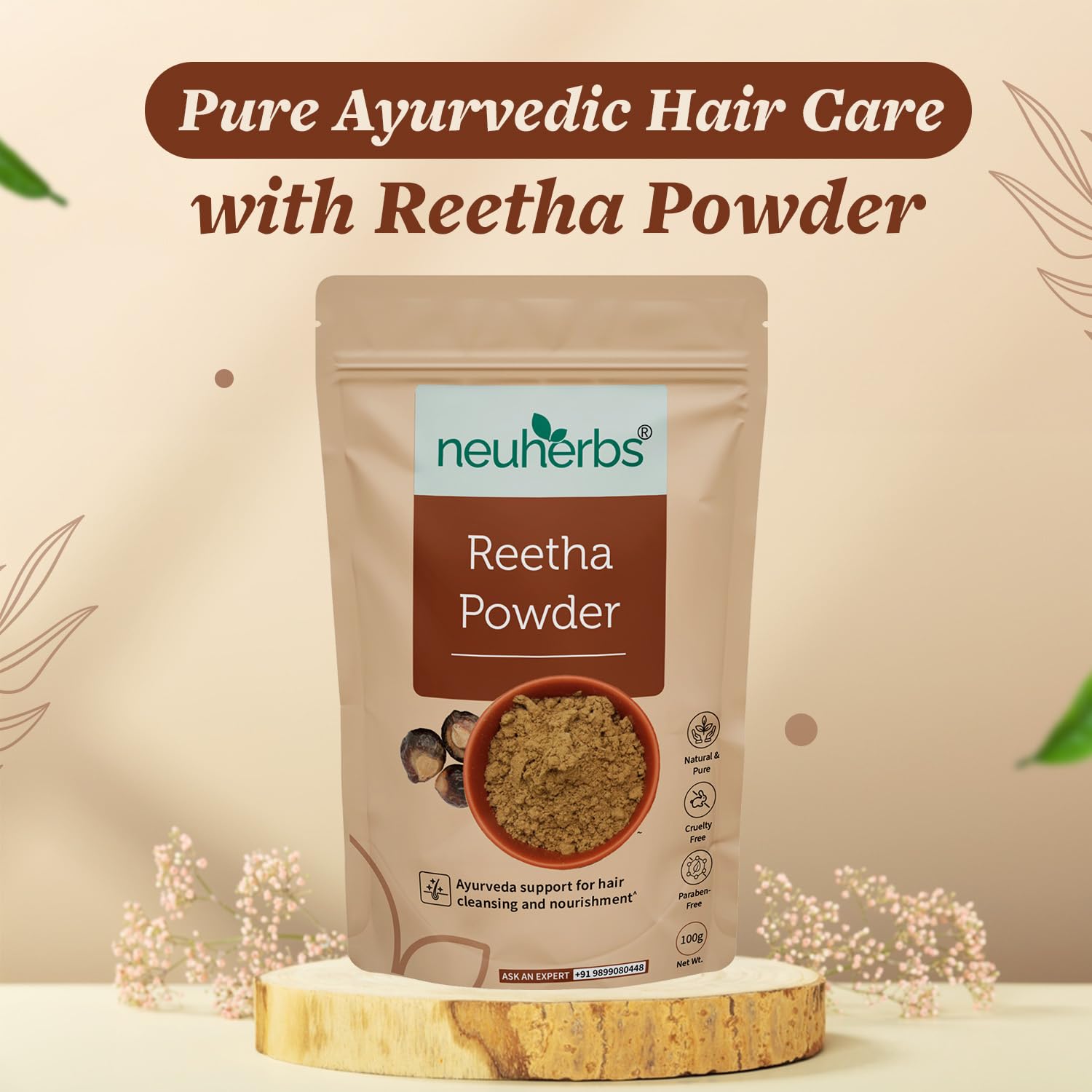 Neuherbs Reetha Powder For Hair - 100g