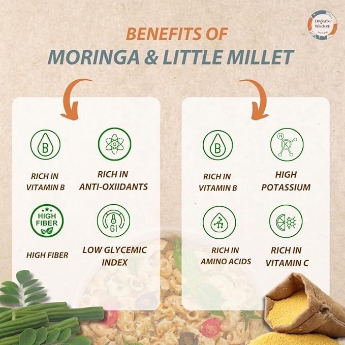 Moringa Little Millet Macaroni Pasta 180grams
