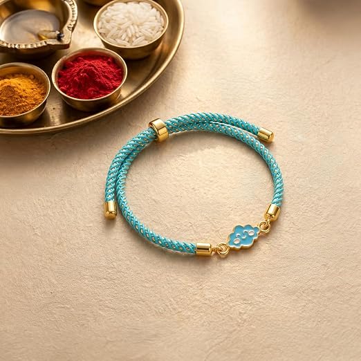 GIVA 925 Silver Golden Cute Cloud Kids Rakhi