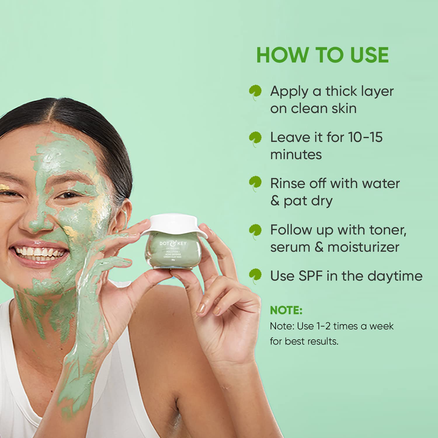 Dot & Key Skin Care Pollution + Acne Defense Green Clay Mask