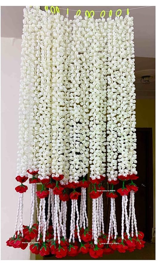 SPHINX Artificial Jasmine & Rose Garland Strings – 6 Pcs