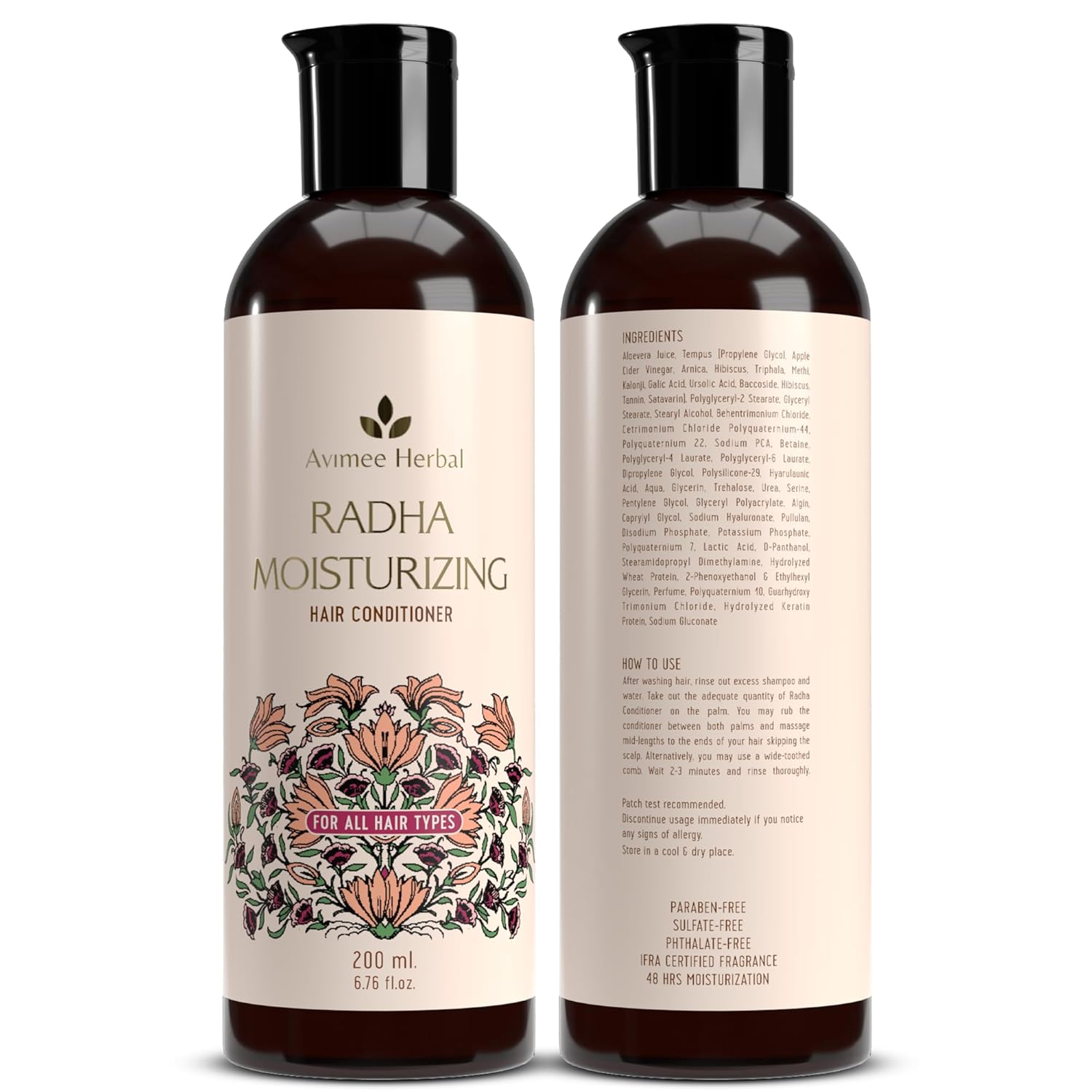 AVIMEE HERBAL Radha Moisturizing Hair Conditioner With Hyaluronic Acid |200 Ml