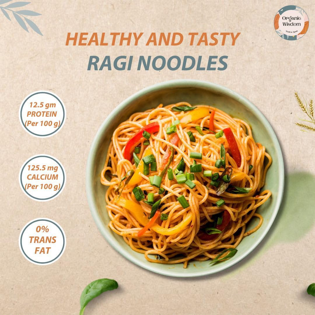 Organic Wisdom-Back to Roots Ragi (Finger Millet) Noodles | 384 gm