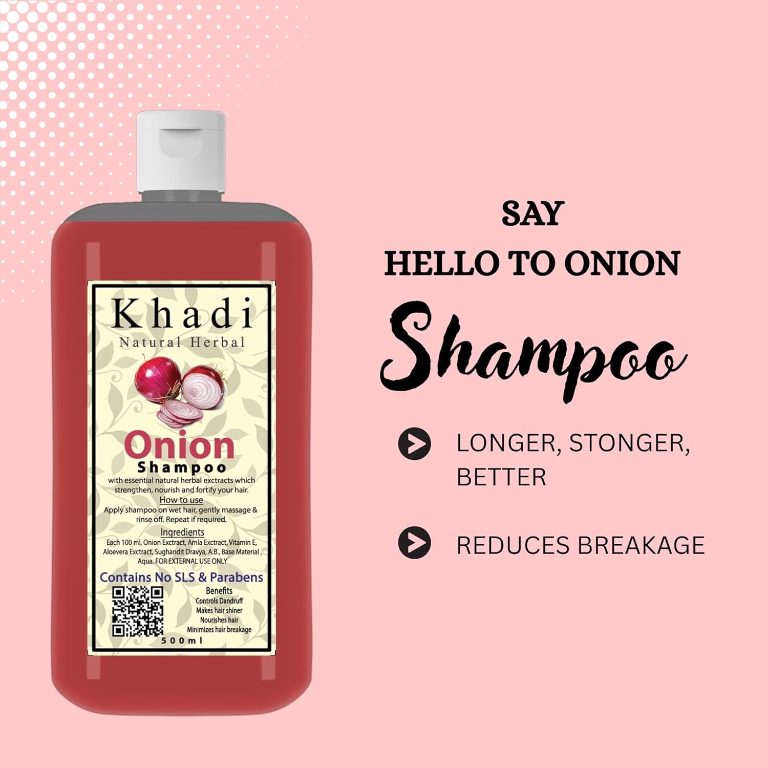 Khadi Natural Herbal Onion Shampoo For Hair Growth 1000ml