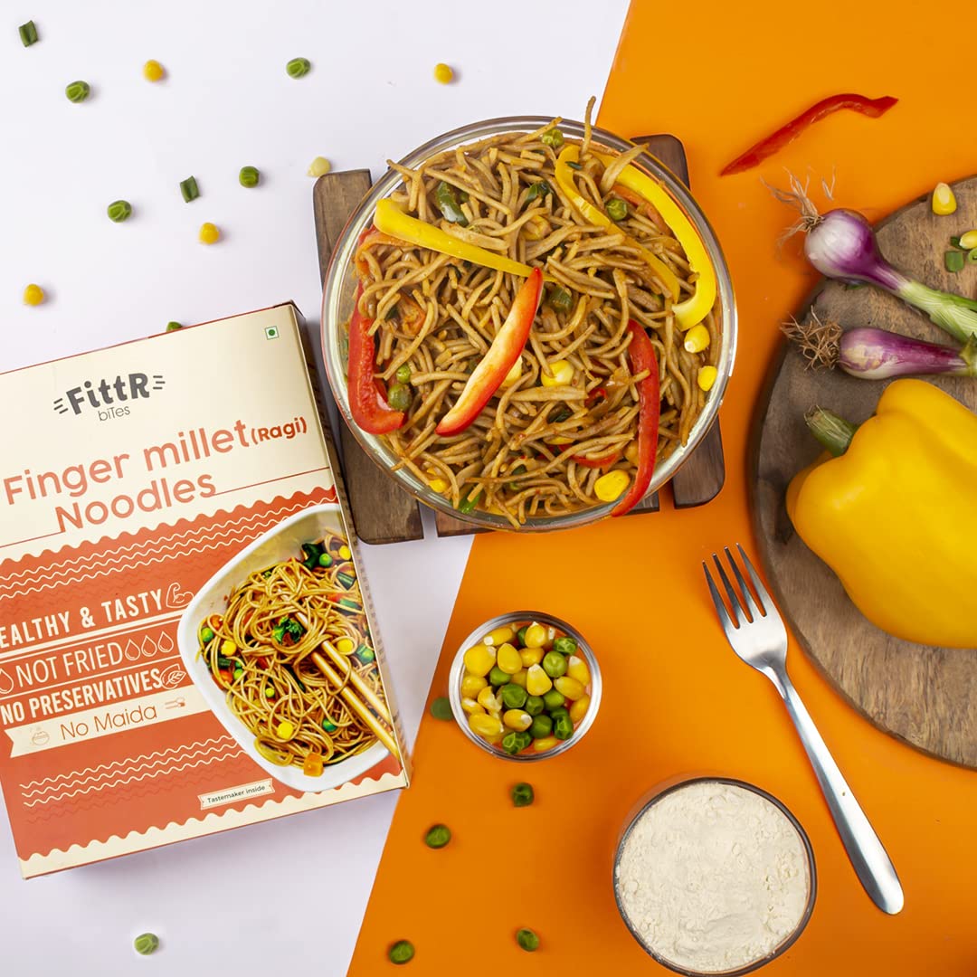 FittR bites Finger Millet(Ragi) Healthy Noodles - Pack of 2