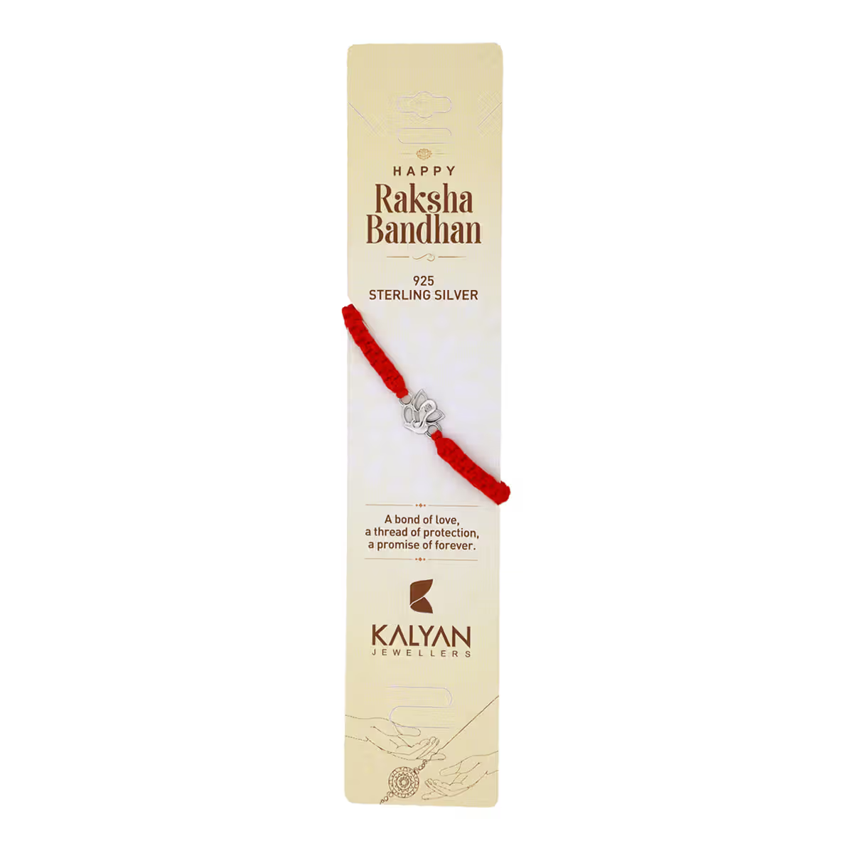 Kalyan Jewellers 925 Sterling Silver Ganesh Rakhi