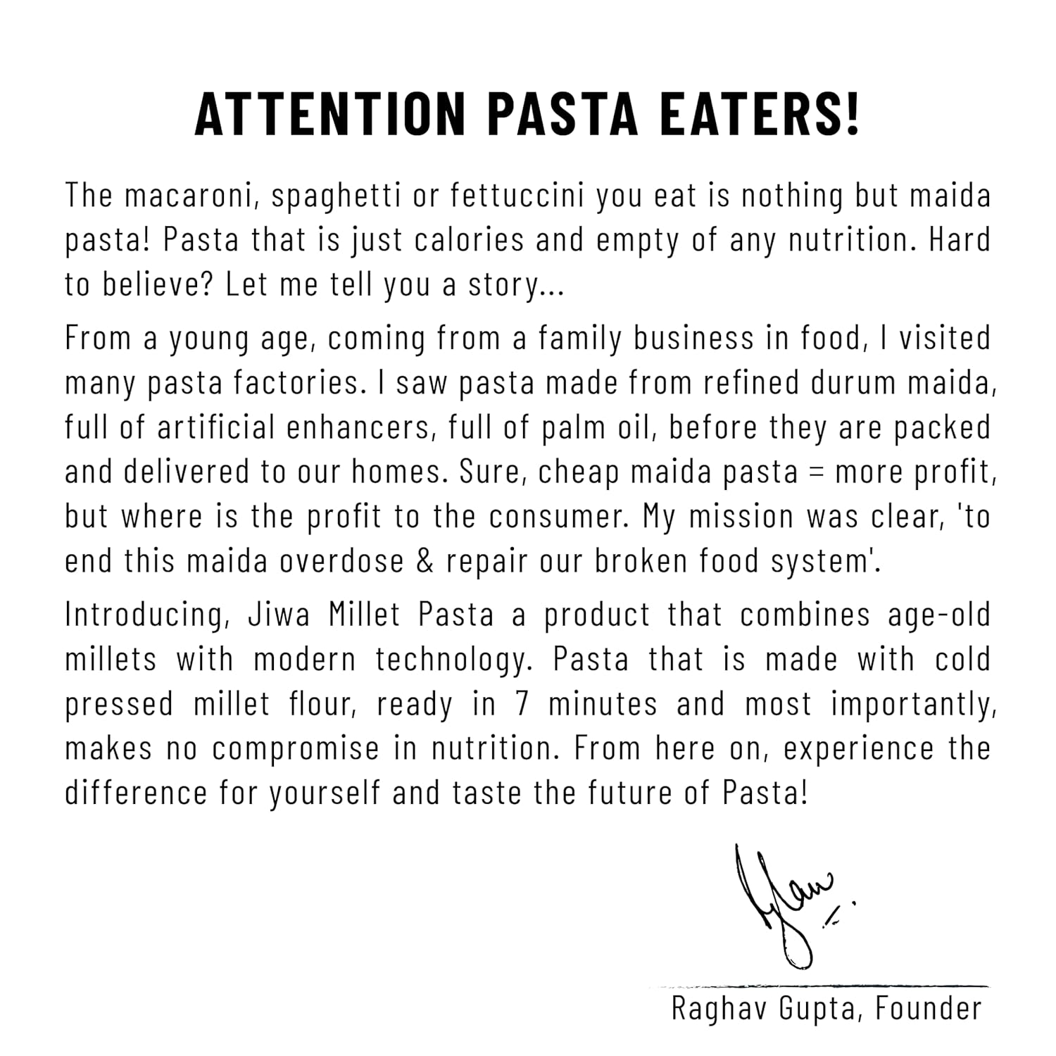 Jiwa Instant Ragi Pasta | Macaroni | Cooks In 7 Minutes Gluten Free | 200 G