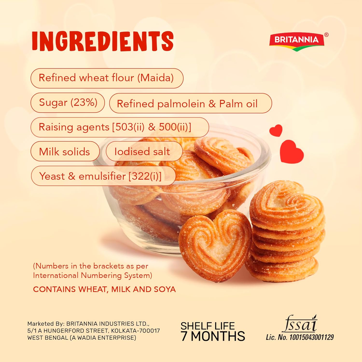 Britannia Little Hearts, 75g