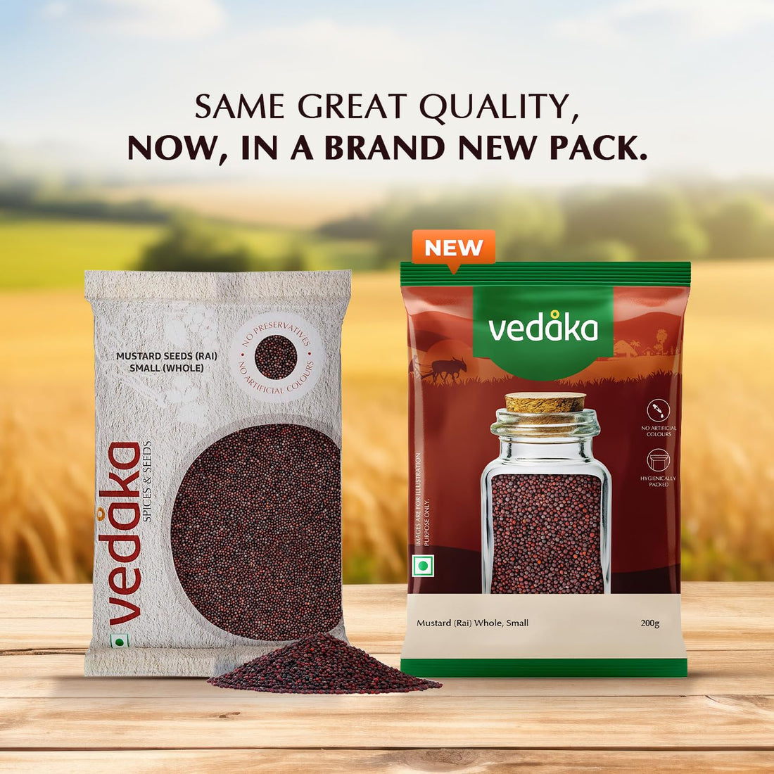 Vedaka Mustard Seeds (Rai) Small, 200g