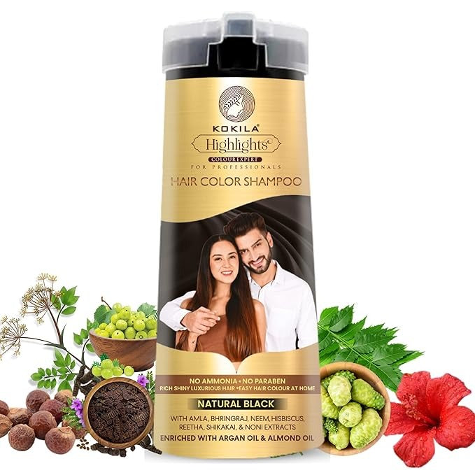 Kokila Hair Color Shampoo Black 200ml