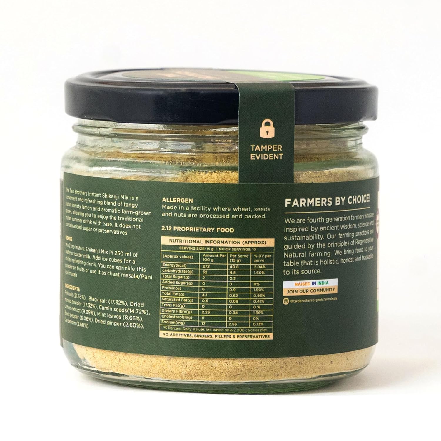 Two Brothers Organic Farms Instant Shikanji Mix - 150g