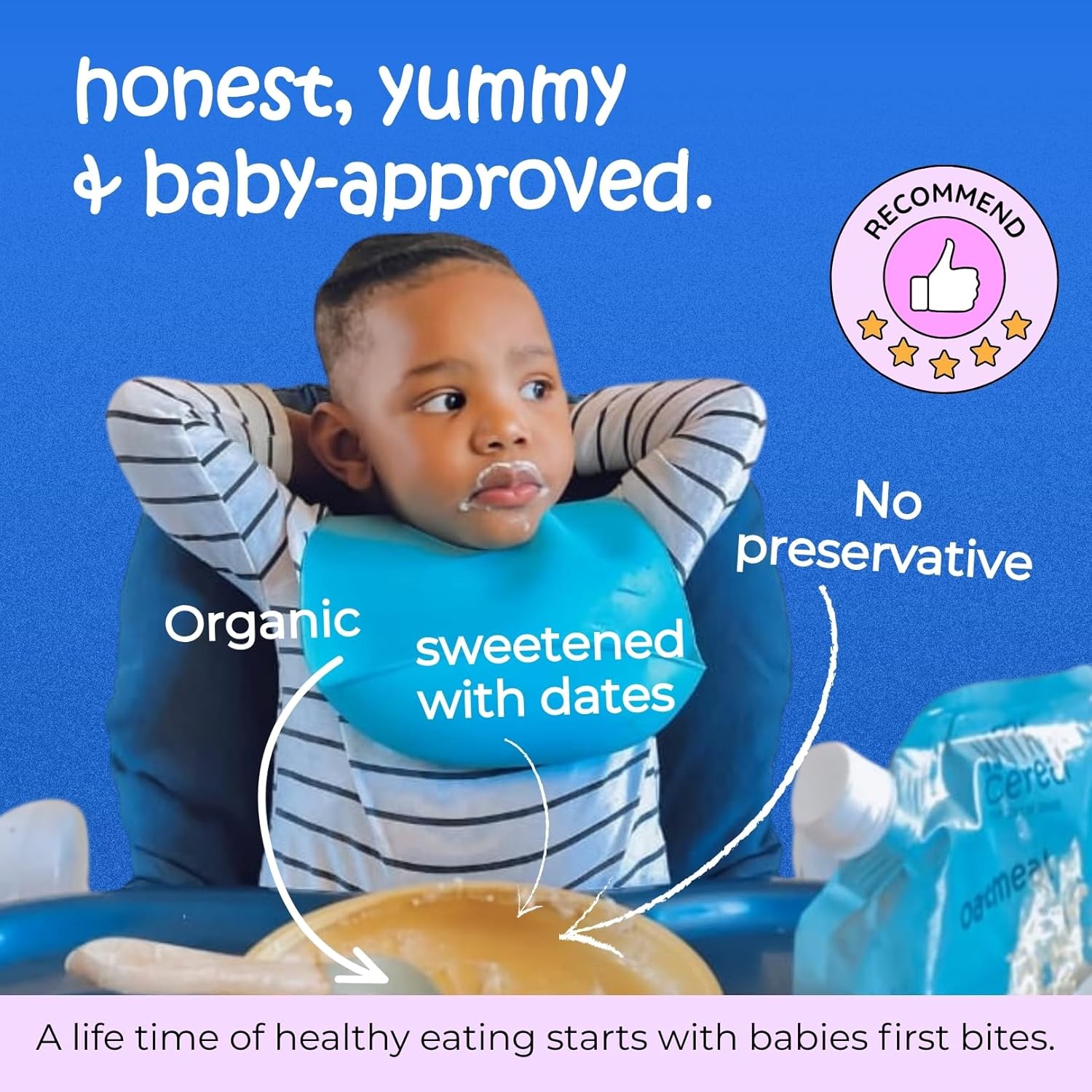 Happa Ragi Almonds Dates Organic Cereal for Babies - 200g Pack of 2
