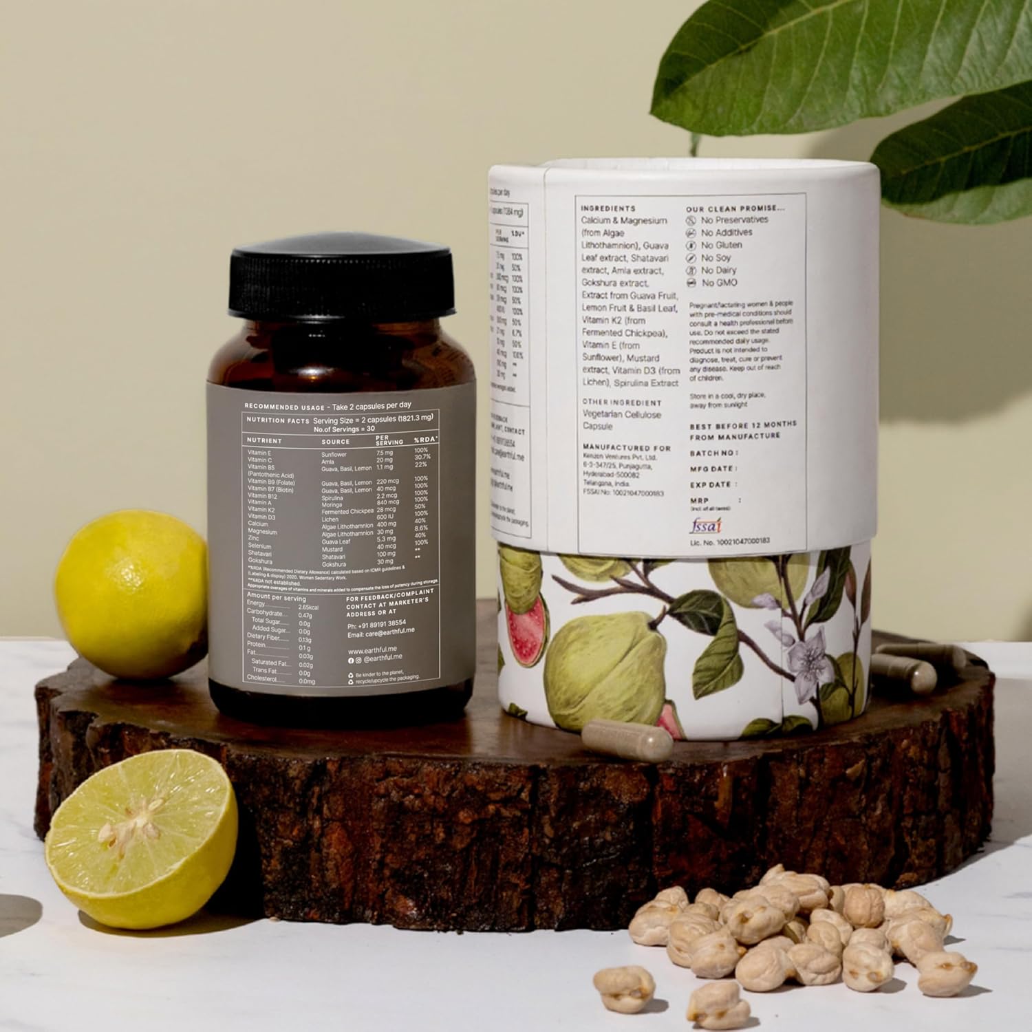 Earthful Multivitamin for Women 40+, 50+, Nearing Menopause 60 Capsules