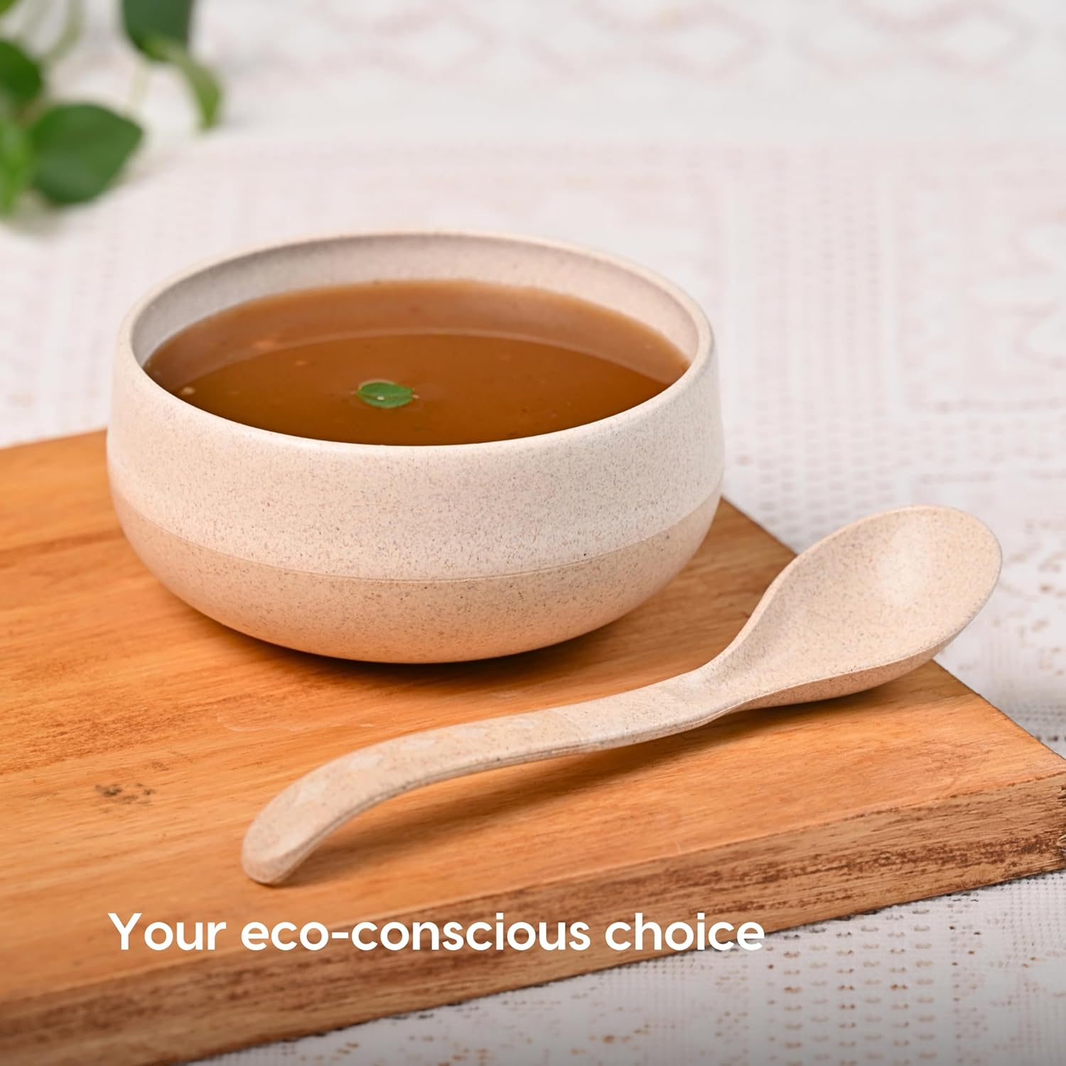 Eha Earth-Friendly Soup Bowls with Spoons|250 ml - Set of 4