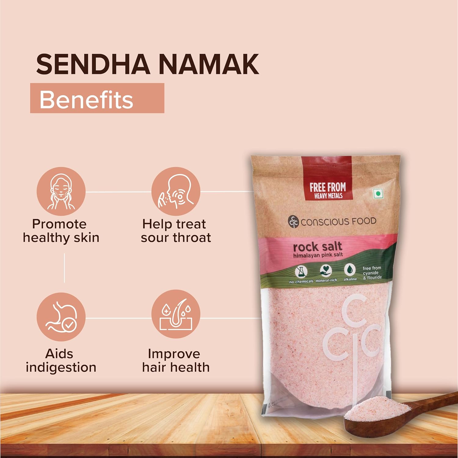 Conscious Food Rock Salt | 2 kg | Himalayan Pink Salt