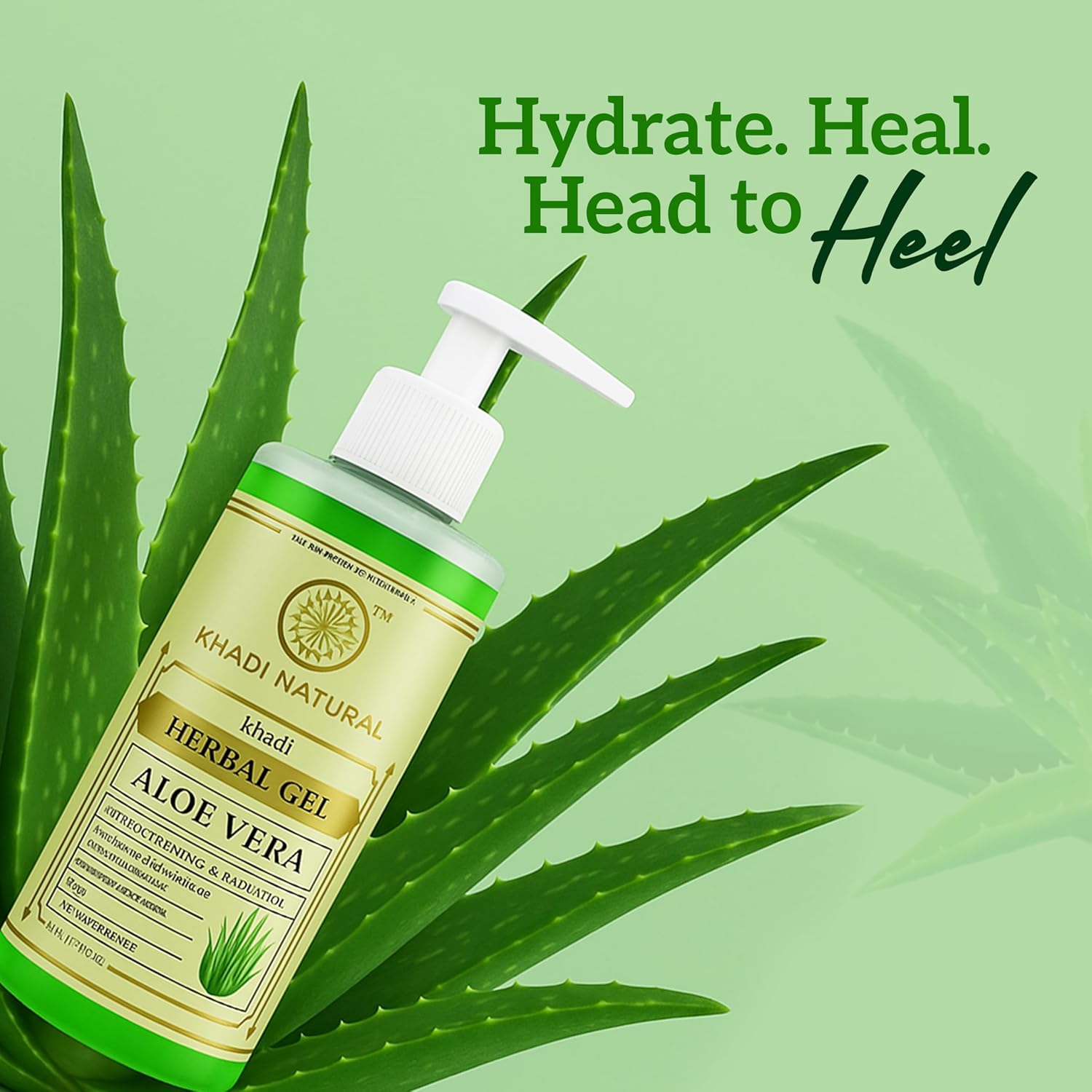 Khadi Natural Herbal Aloe Vera Gel with Dispenser  500ml