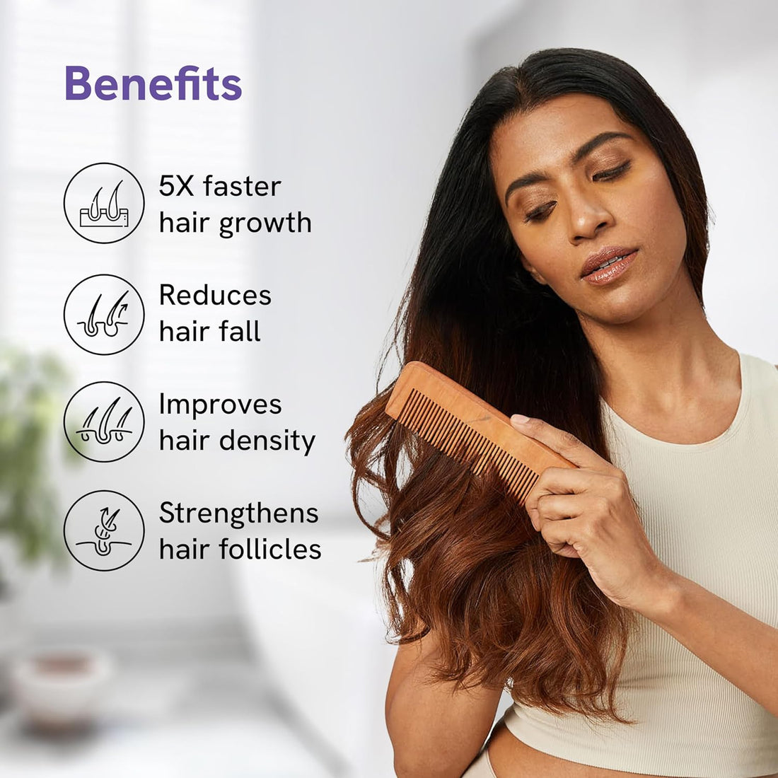 Be Bodywise Hair Growth Pack, 30 Day Pack, Biotin Hair Gummies (30 Gummies) & Rosemary Hair Growth Serum (Roll-On) 25Ml