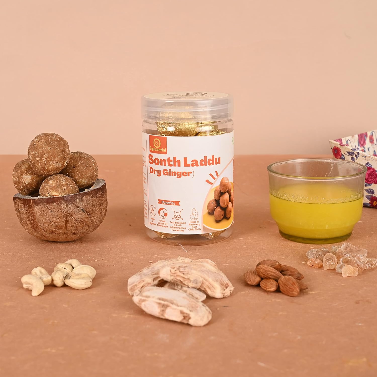Equisential – Sonth Laddu (Dry Ginger) | Laddoo for Women after Delivery - 500GM