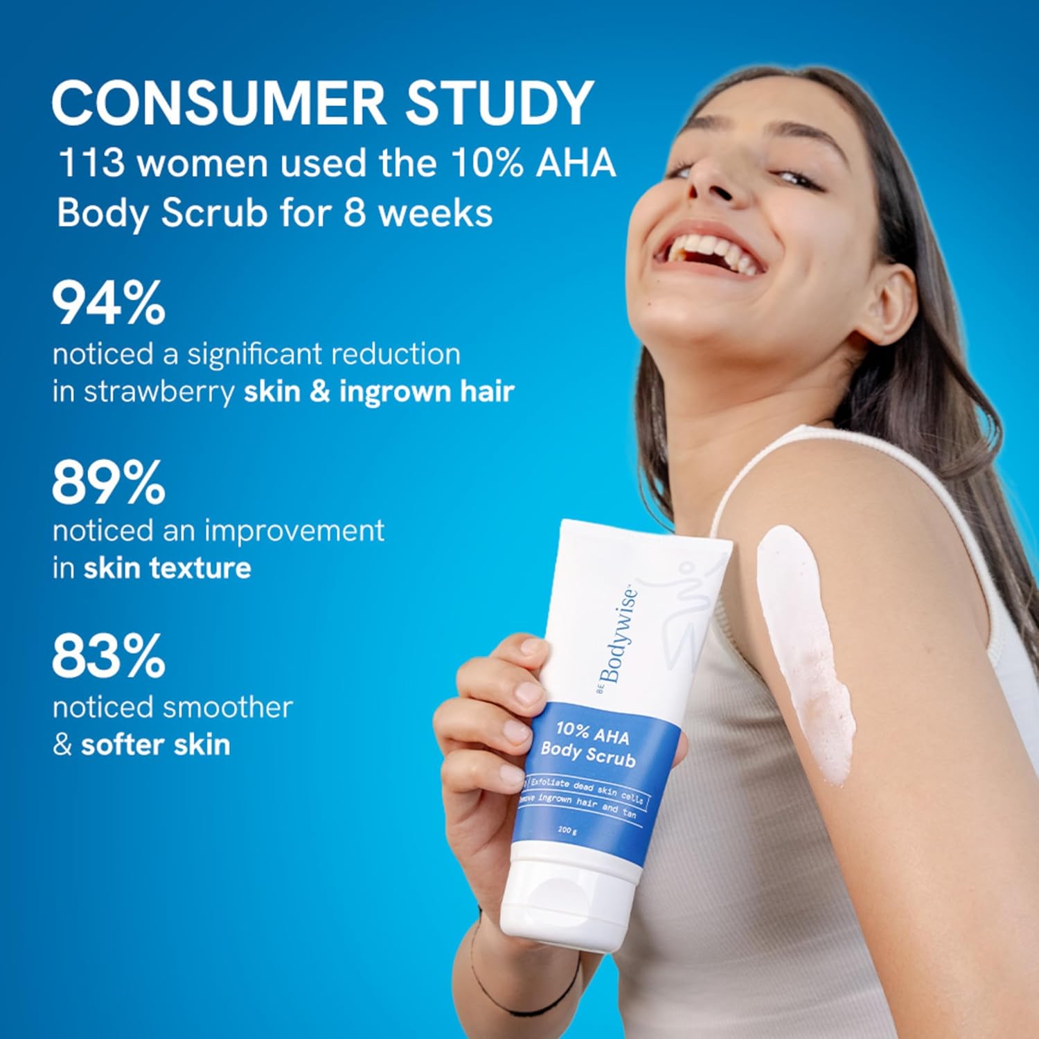 Be Bodywise 10% Lactic AHA Exfoliating Body Scrub 200g