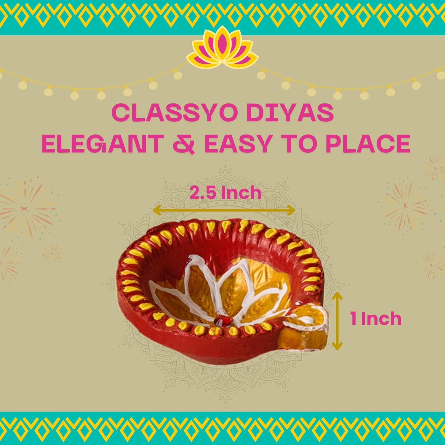 Classyo Mitti Diya Handmade Clay Diyas for Puja
