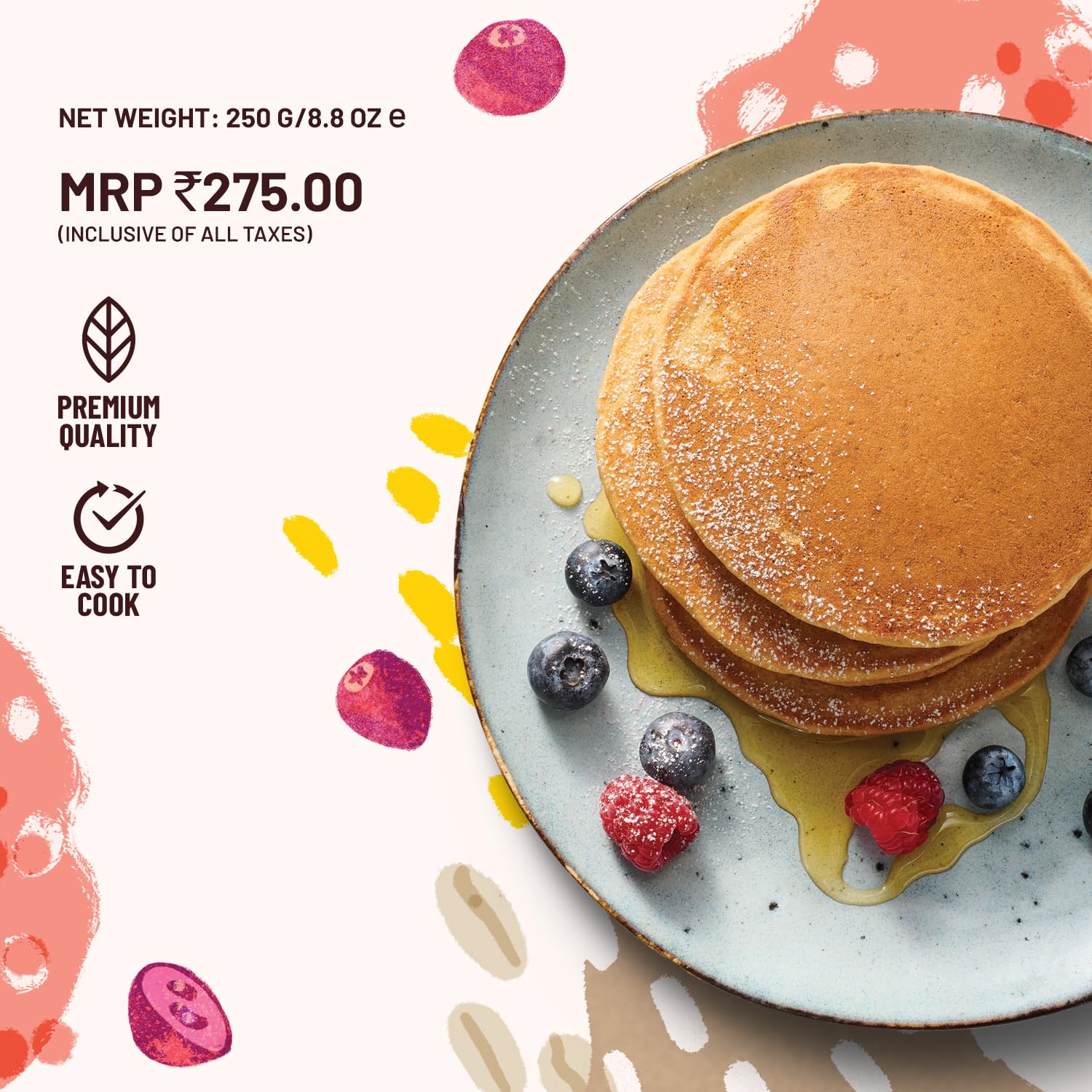 Mille Classic Pancake mix | 0 Sugar | 17g High Protein Pancake - 250 G