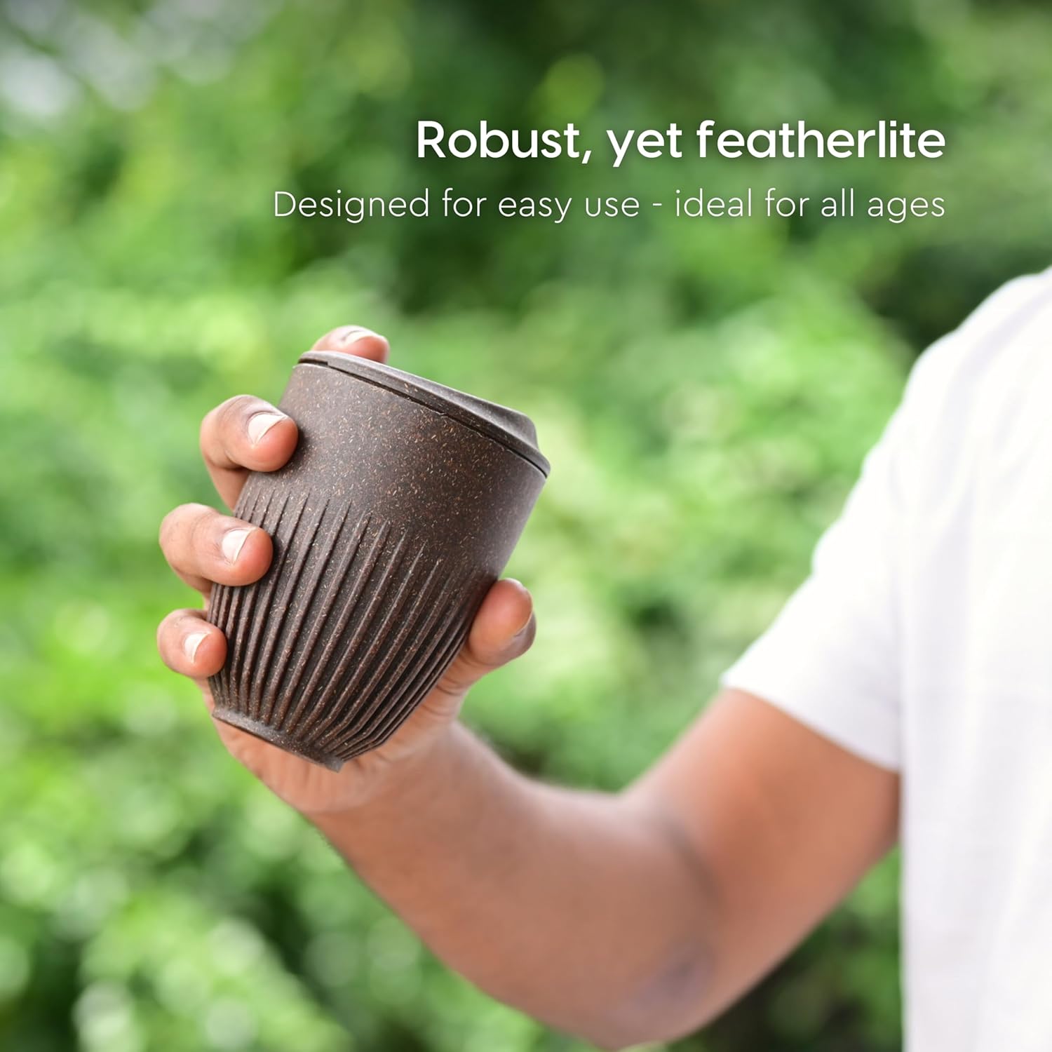 Eha Earth Friendly Retro Coffee Mug with Lid | Tea Cup Set of 2 | 350 ml