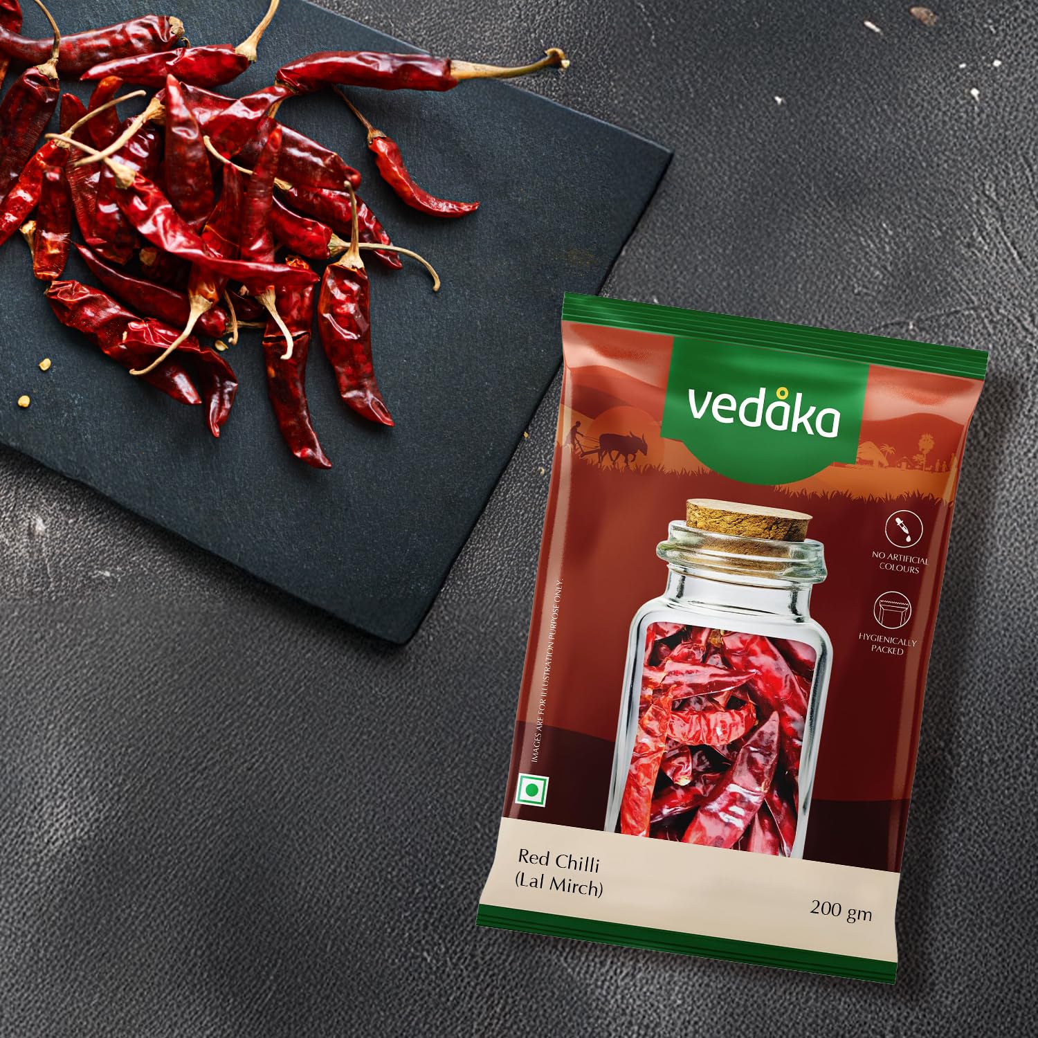 Vedaka Red Chilli (Lal Mirch), 200g