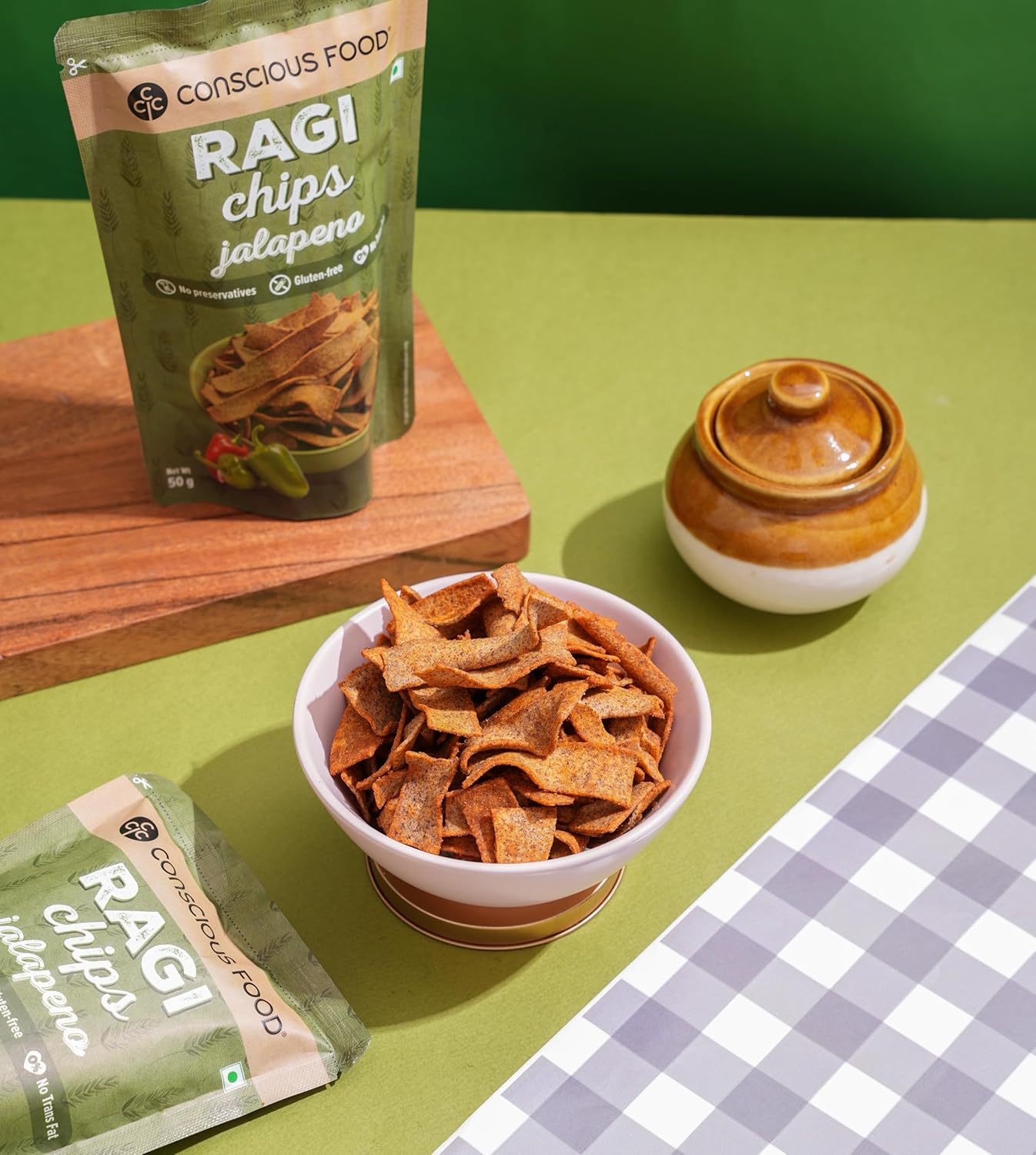 Conscious Food Ragi Chips | 50g - Pack Of 5