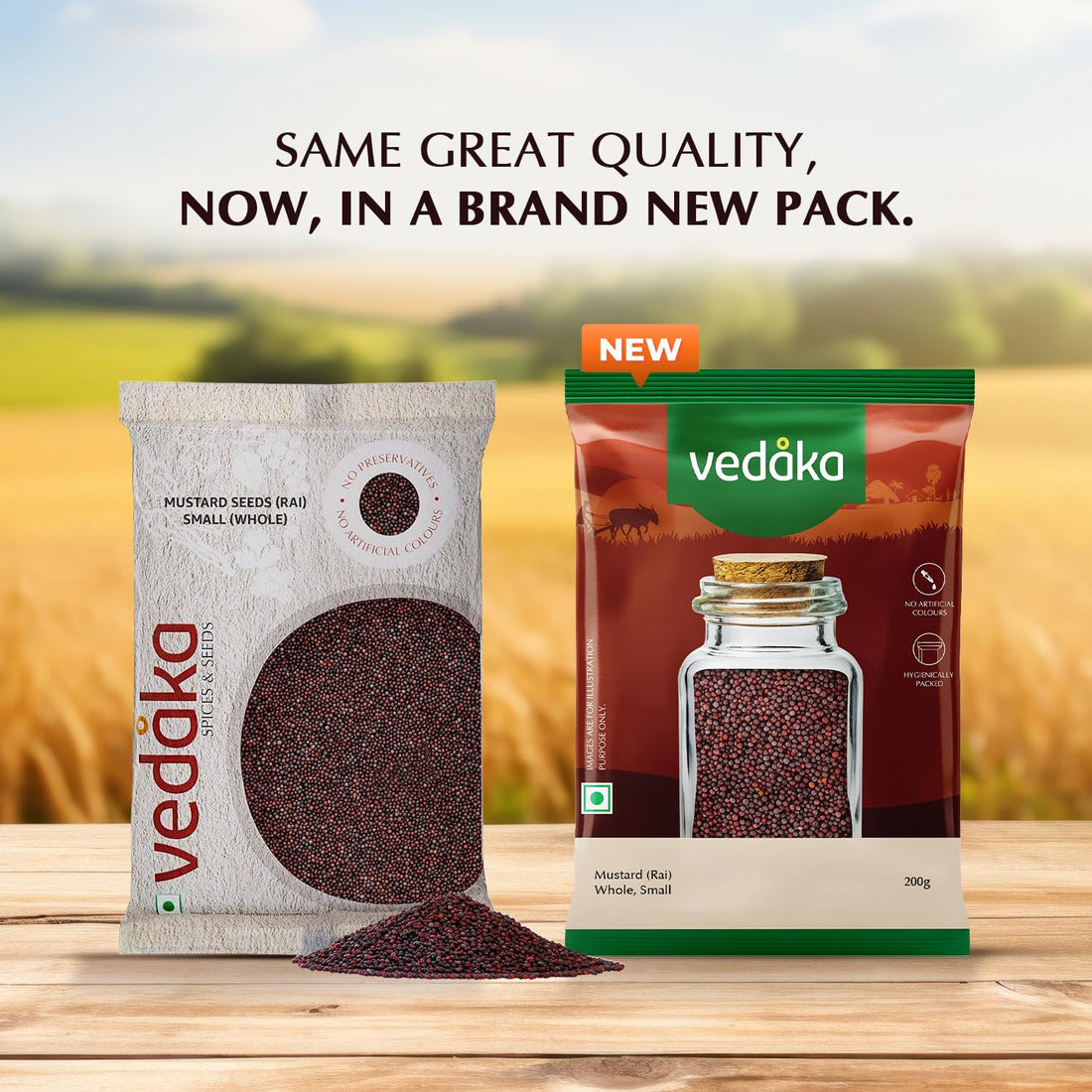 Vedaka Mustard (Rai) Whole, Big 200 g