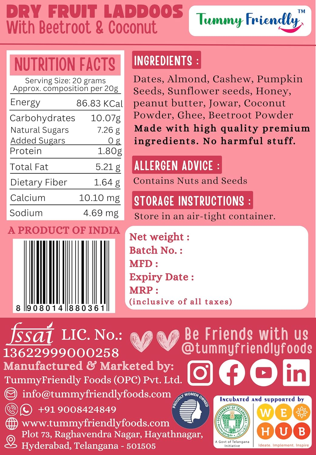 TummyFriendly Dry Fruit Laddu - 300G