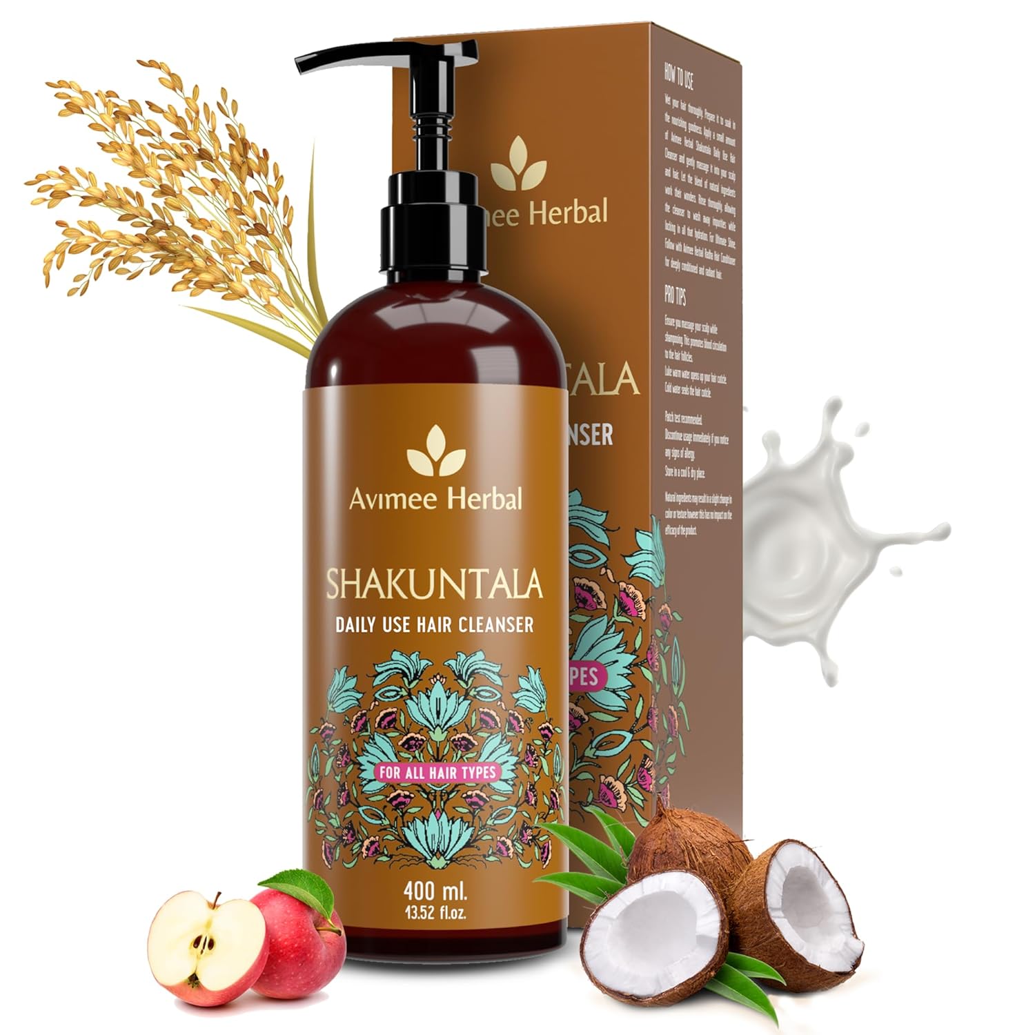 Avimee Herbal Shakuntala Daily Use Hair Cleanser For Men & Women | 400 ml