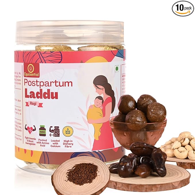 Equisential Postpartum Ragi Laddoos | Vegan &amp; Gluten-Free- 250GM