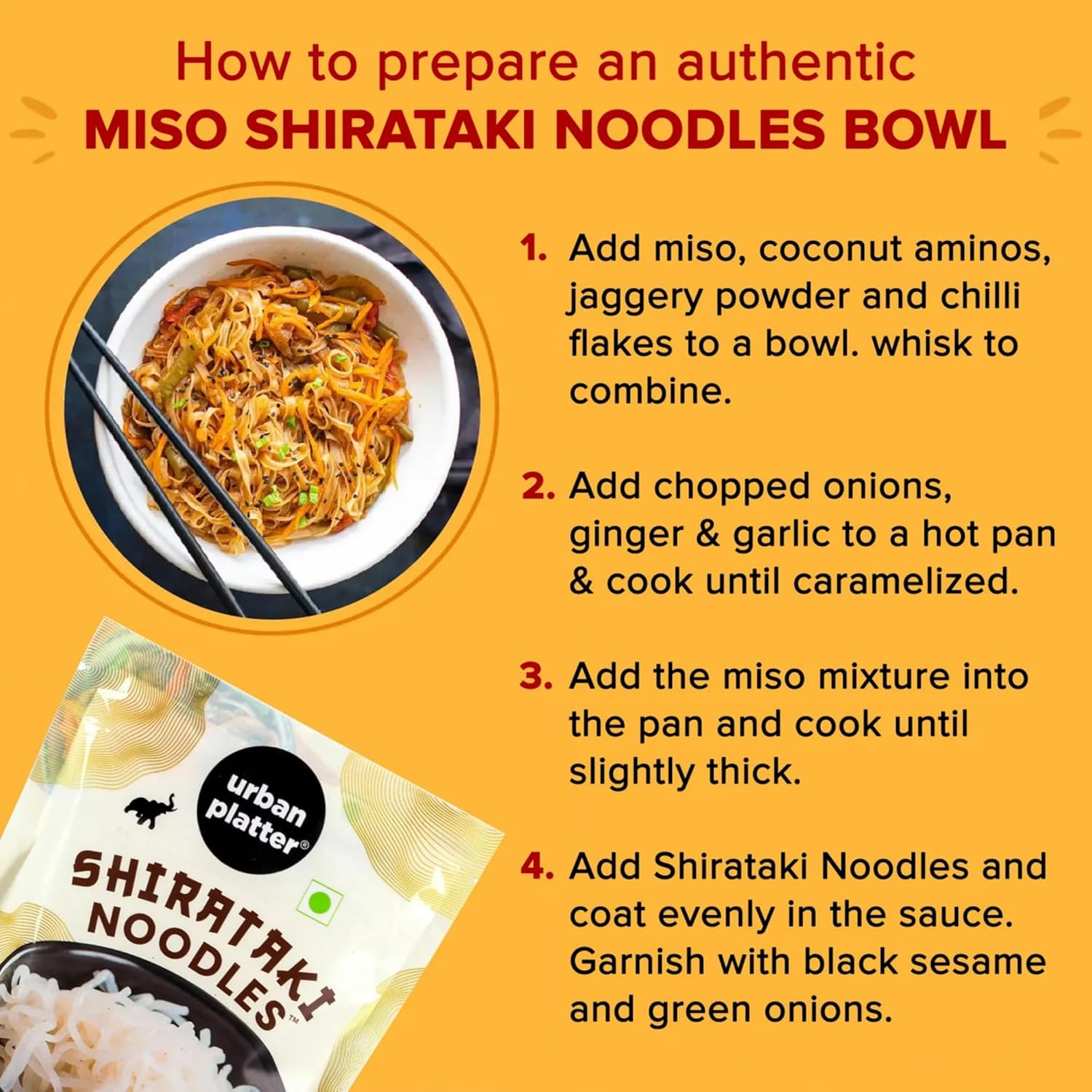 Urban Platter Shirataki Noodles, 270g (Keto-Friendly)