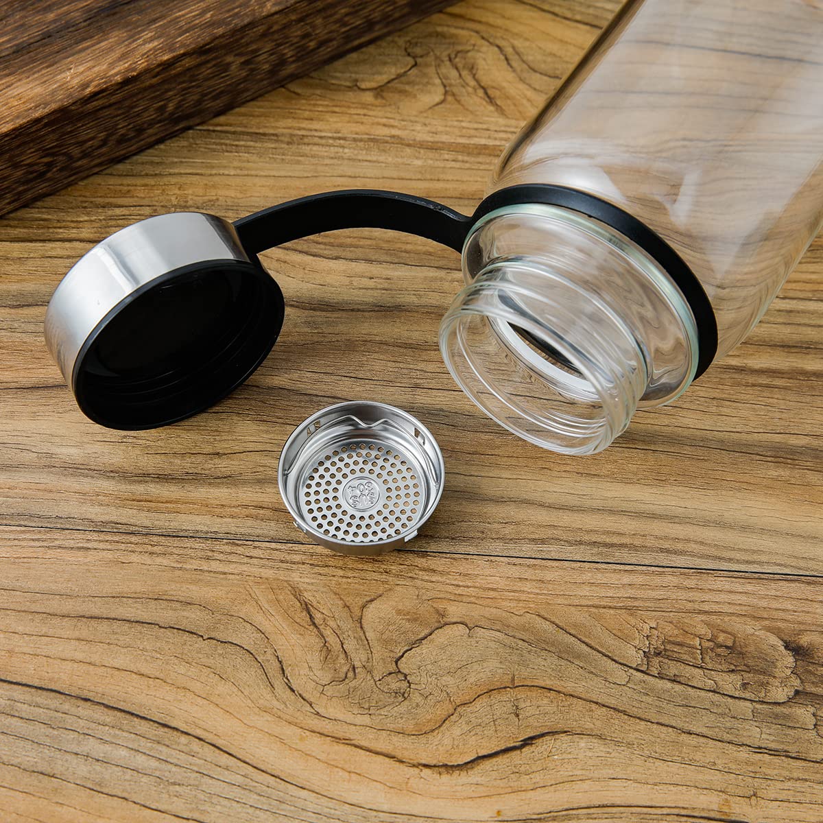 The Better Home Borosilicate Sipper Water Bottle 1 Litre With Anti Slip Cover Sleeve