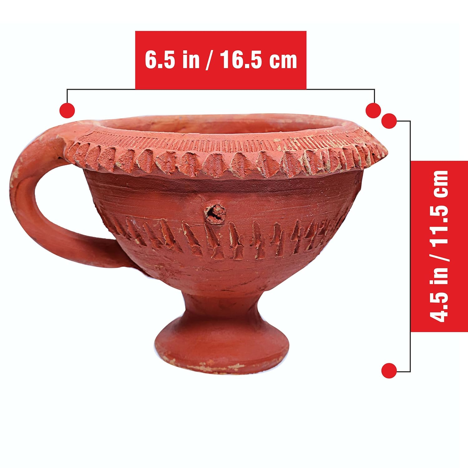 Pure Source India Natural Clay Desi Handmade Dhoop - (5 Inch Size 100% Pure Mitti)