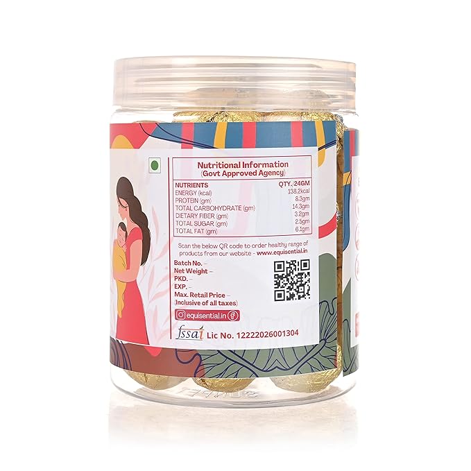 Equisential Postpartum Ragi Laddoos | Vegan &amp; Gluten-Free- 250GM