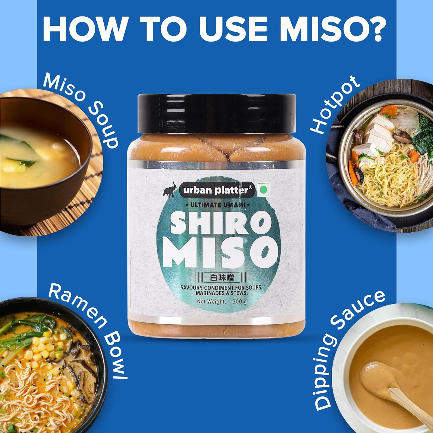 Urban Platter Shiro Miso Paste, 300g (Light Miso)