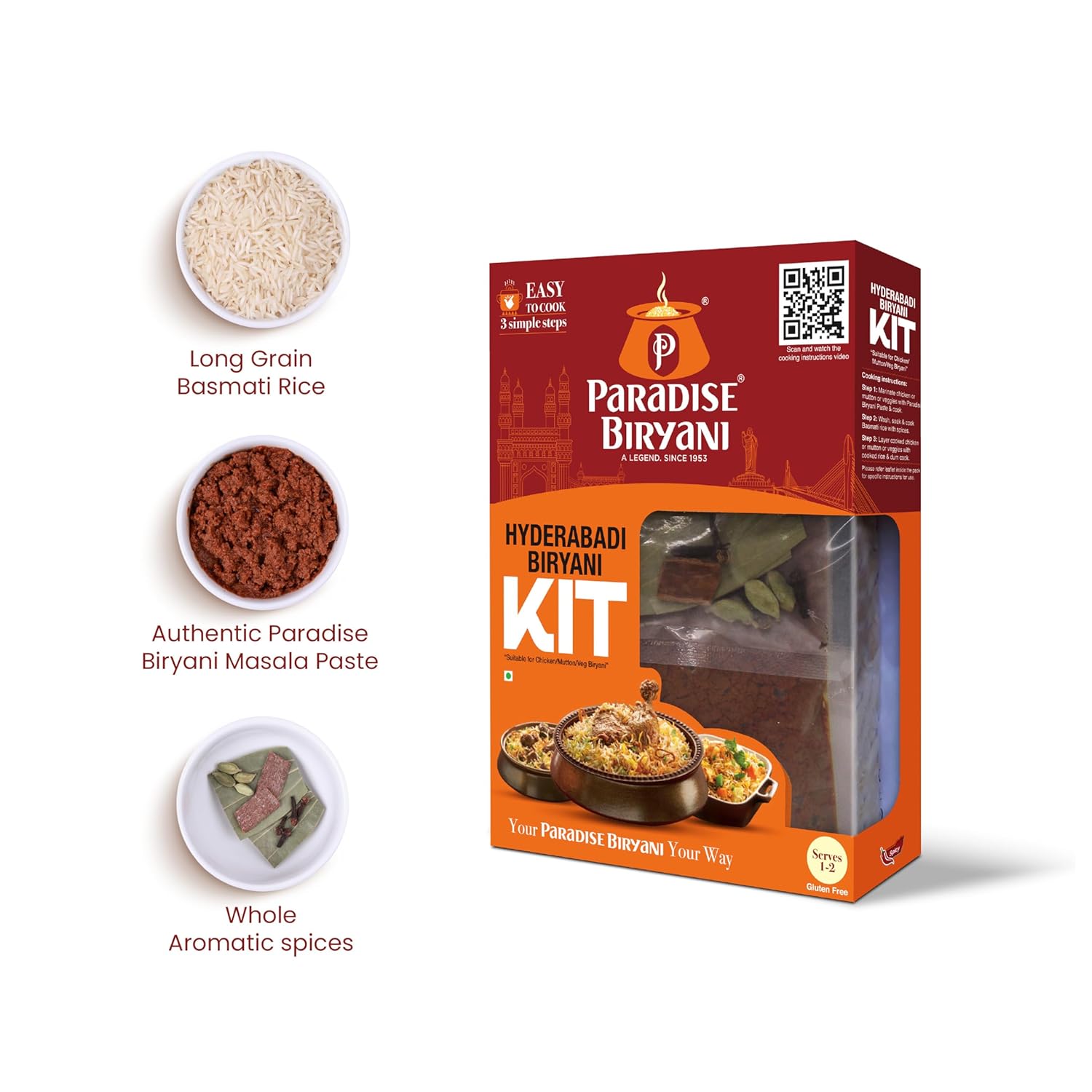 Paradise Biryani Hyderabadi Biryani Kit - 322 Gm (Pack Of 1)