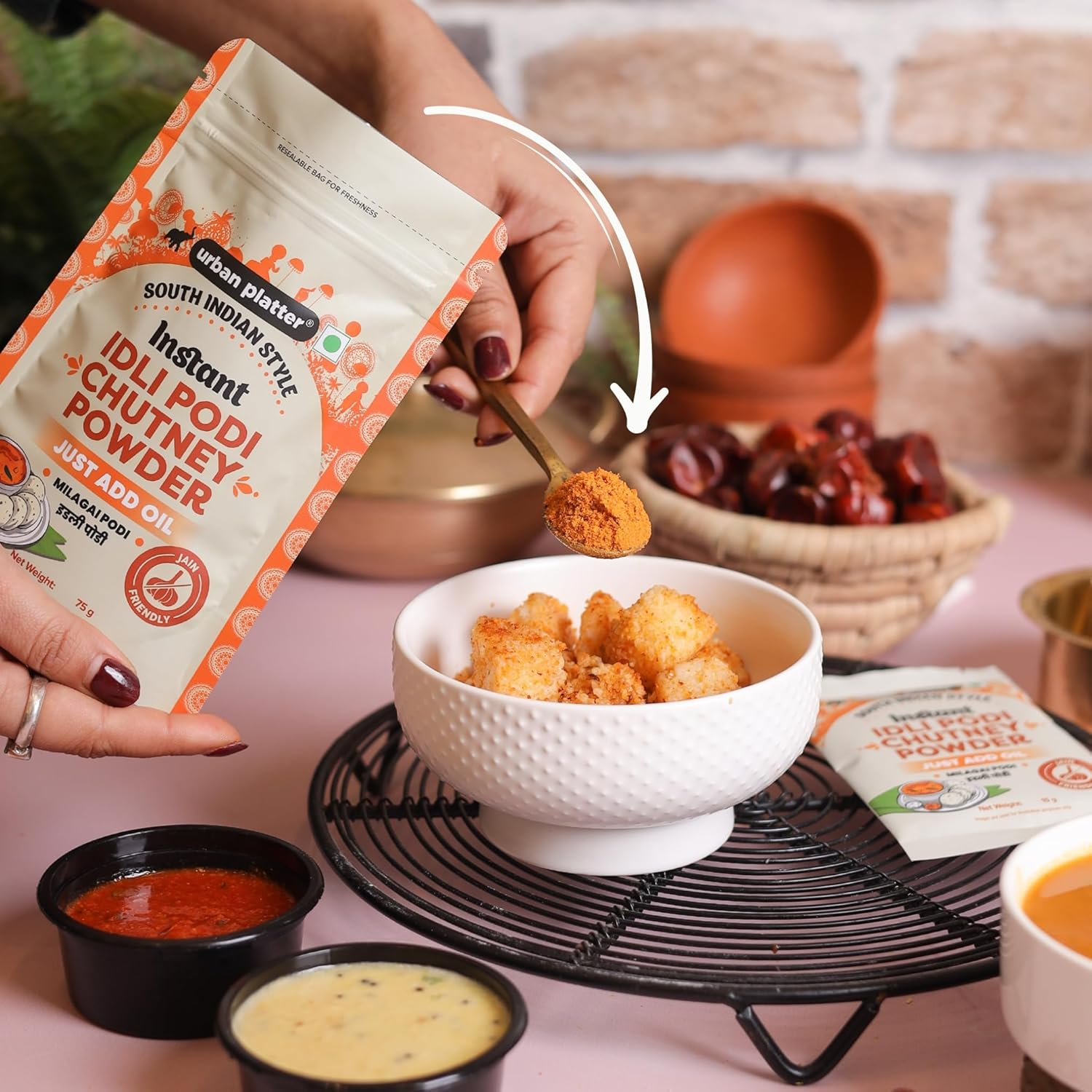 Urban Platter South Indian Style Instant Idli Podi Chutney Powder, 250gm