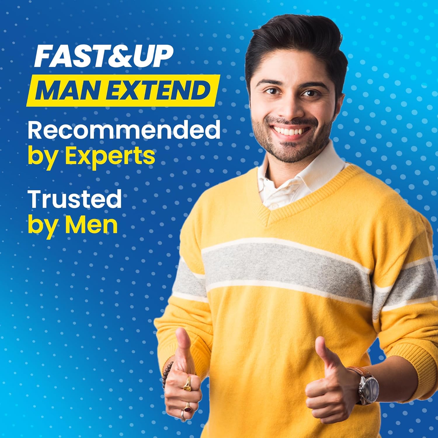 Fast&Up Man Extend, Testofen Fenugreek Extract Pack of 20 Effervescent (Peach Flavour)