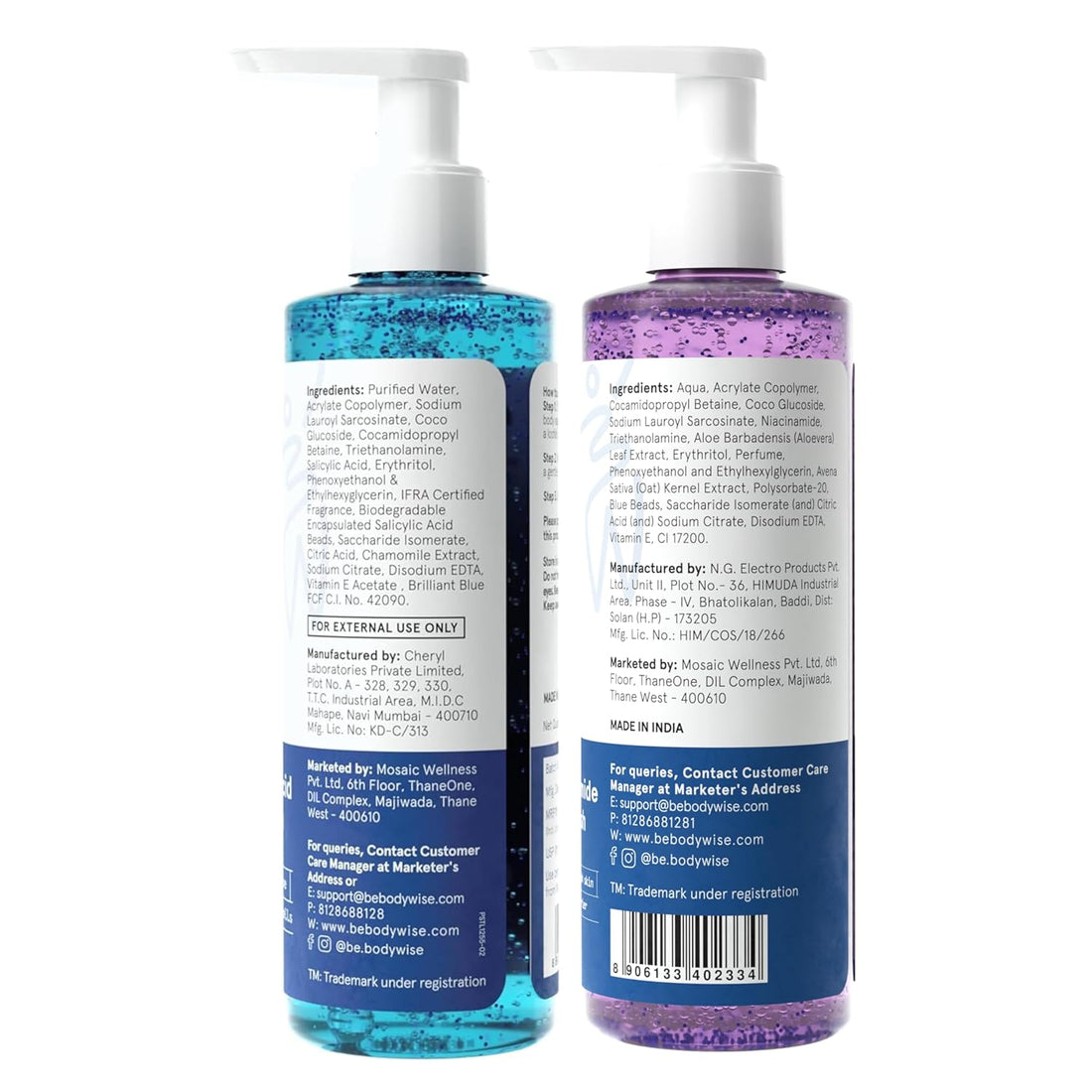 Be Bodywise 5% Niacinamide Body Wash & 1% Salicylic Acid Body Wash