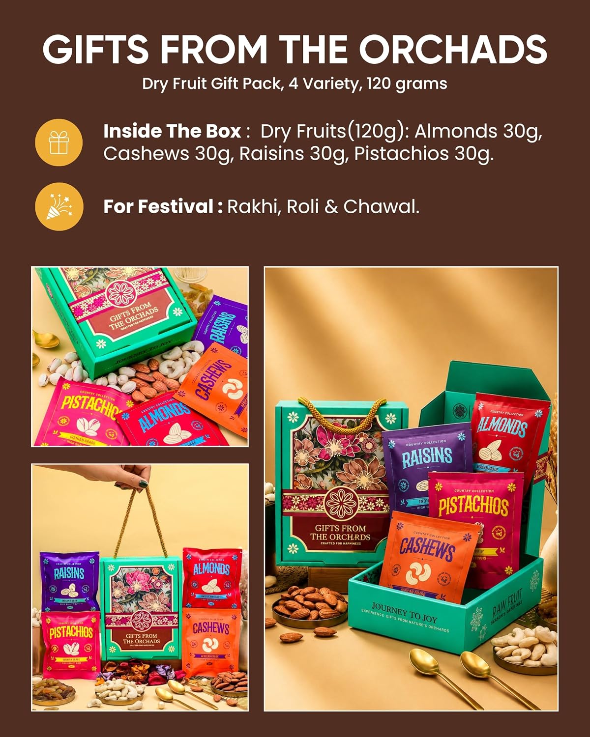 Hyperfoods® Rakhi With Dry Fruits Gift Hamper
