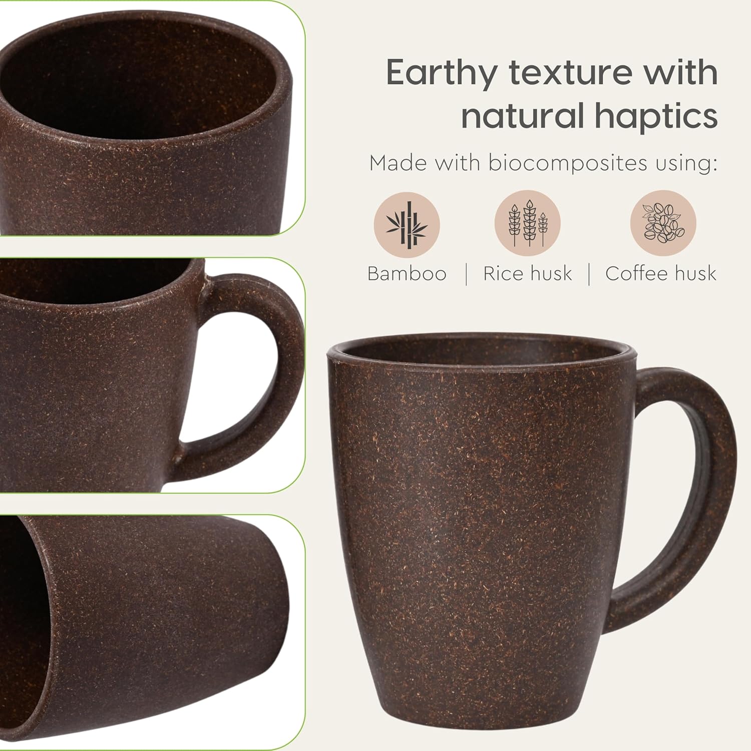 Eha Set of 2 Earth-Friendly Classic Coffee Mug | 300 ml - Set of 2