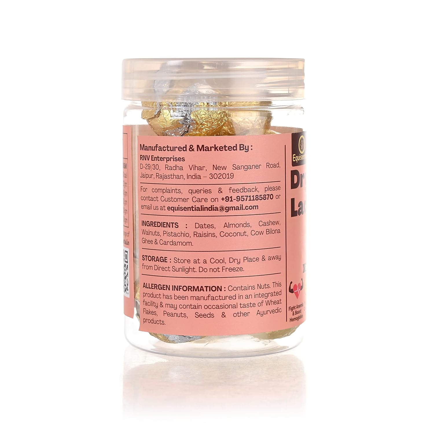 Equisential – Dry Fruit Laddu | Purely Made with Mixed Dry Fruits and Nuts -No Sugar | No Jaggery - 300gm
