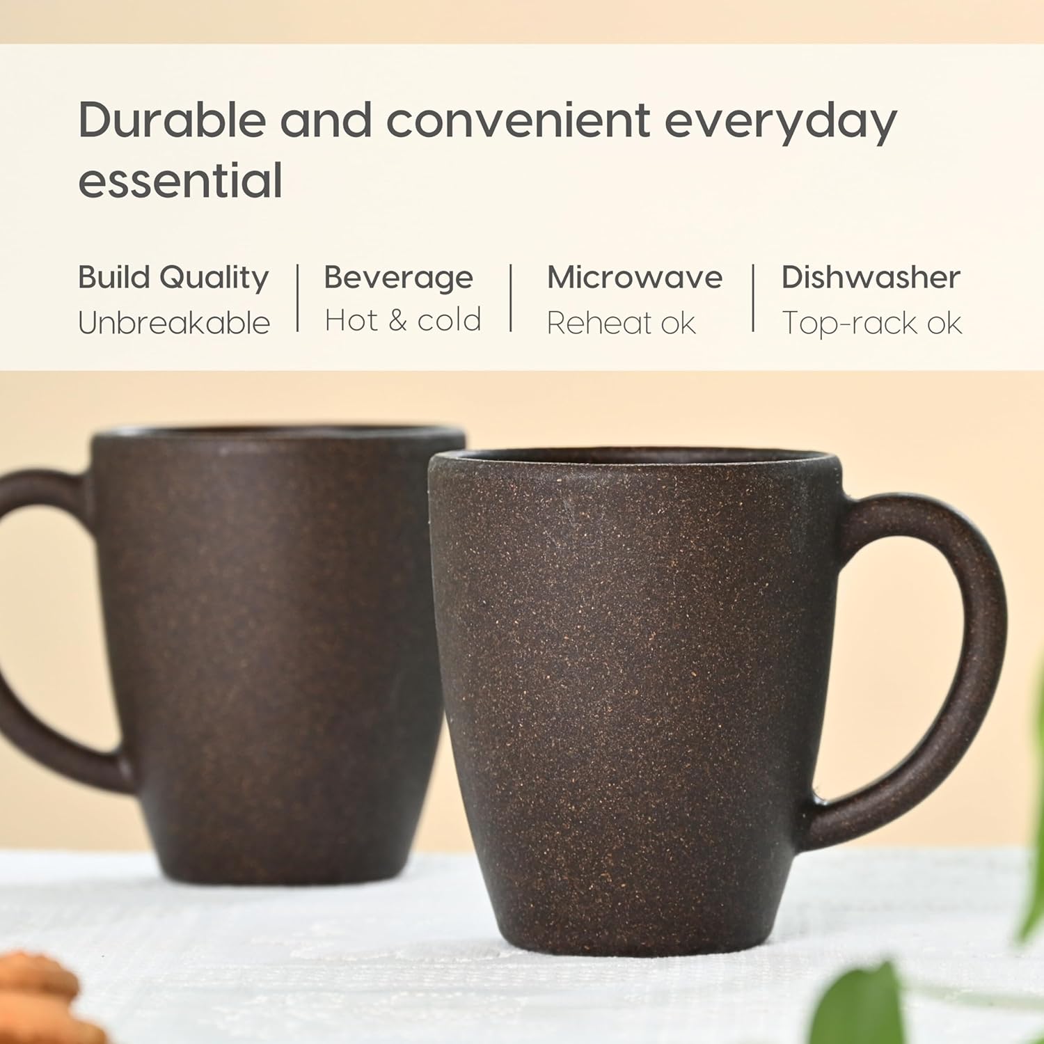 Eha Set of 2 Earth-Friendly Classic Coffee Mug | 300 ml - Set of 2
