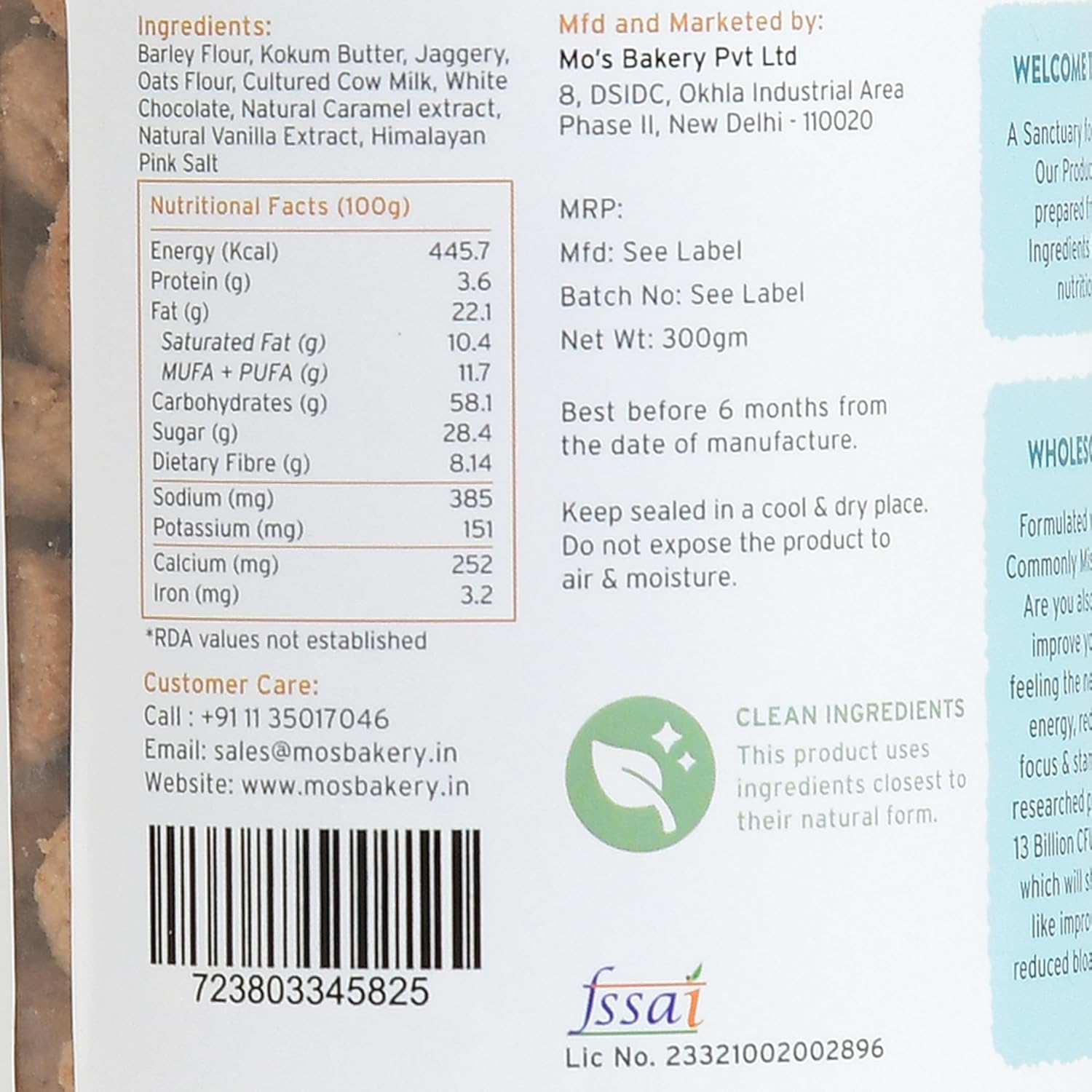 Mo's Probiotic Cookies | Mini Cookies