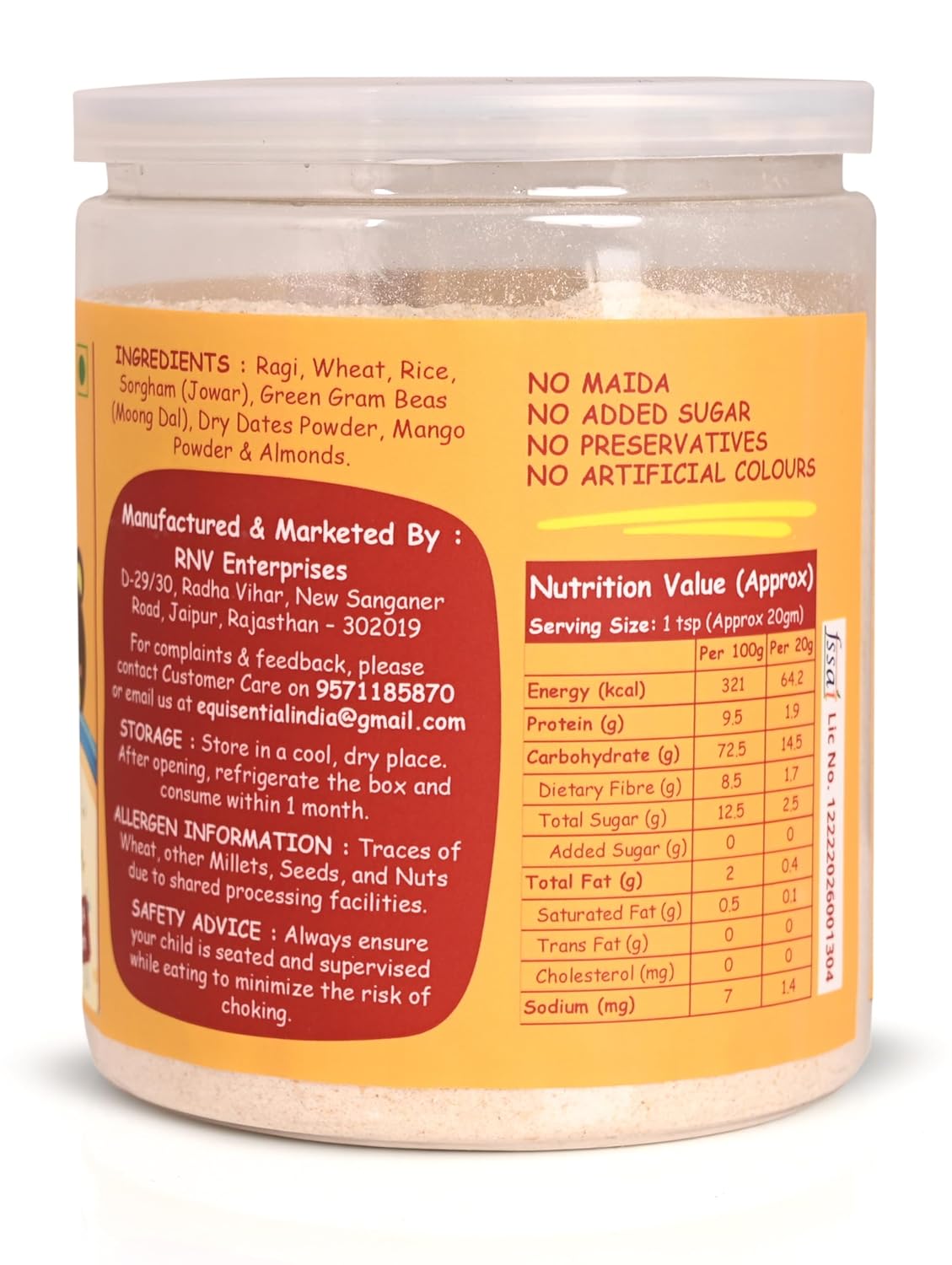 Equisential - Better Bites Instant Porridge Infant Baby Cereal  | Mango - 9 to 24 Month | 200gms |