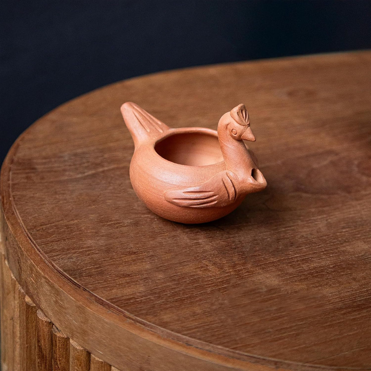 Handmade Clay Duck Diya for Pooja Set of 2