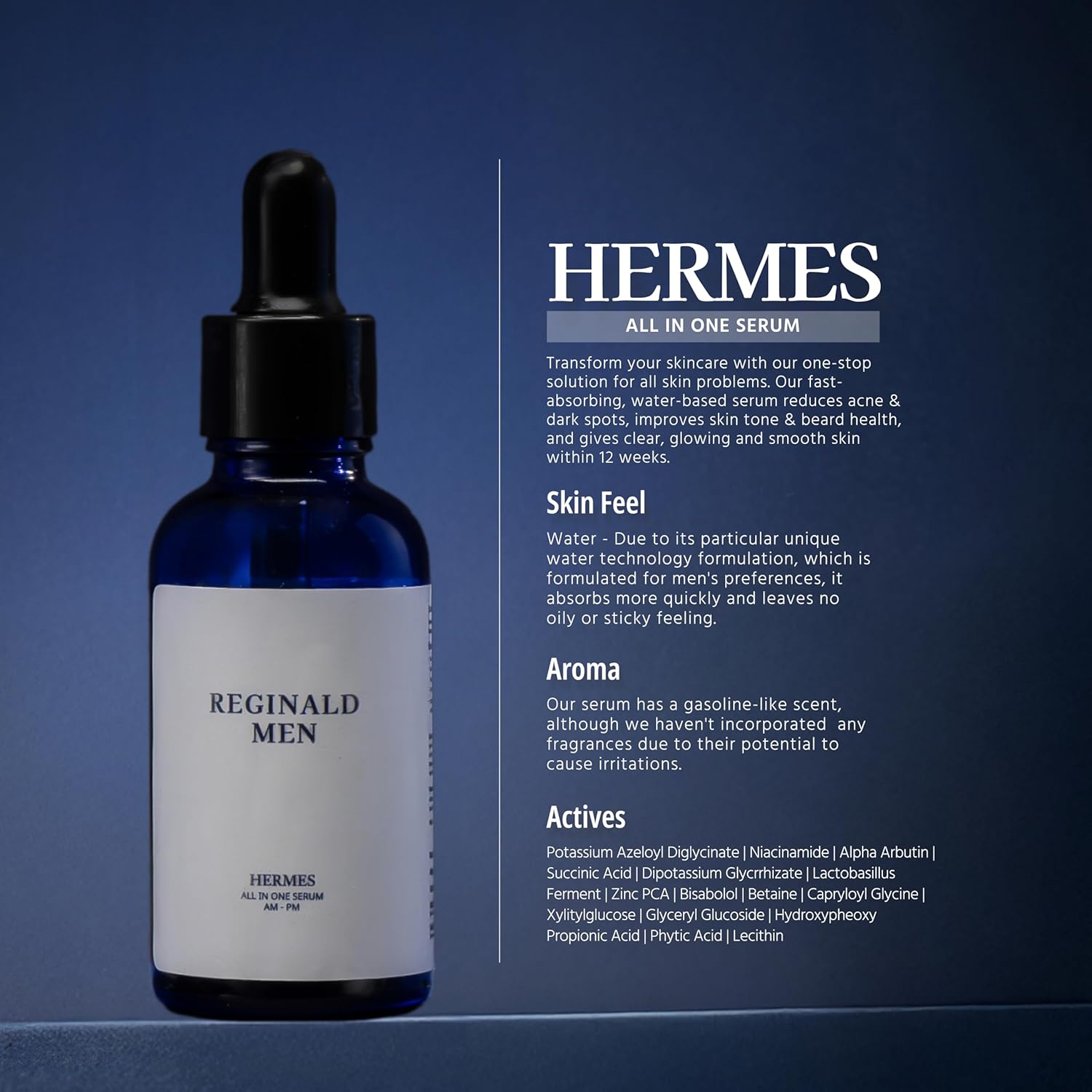 Reginald Men Hermes | All-in-One Serum for Skin & Beard Health